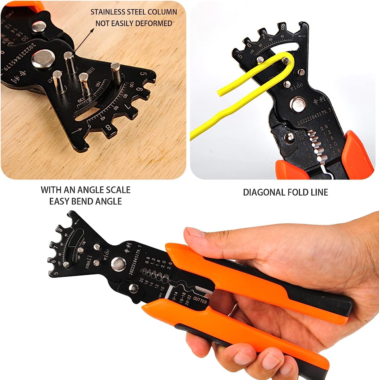 SkyShopy Wire Stripper Multifunctional Cable Stripper Wire Cutter Wire Crimper Professional Automatic Wire Stripping Pliers Tool for Wire Stripping Cutting Crimping Winding Wrench Tool (5 IN 1 Pliers)