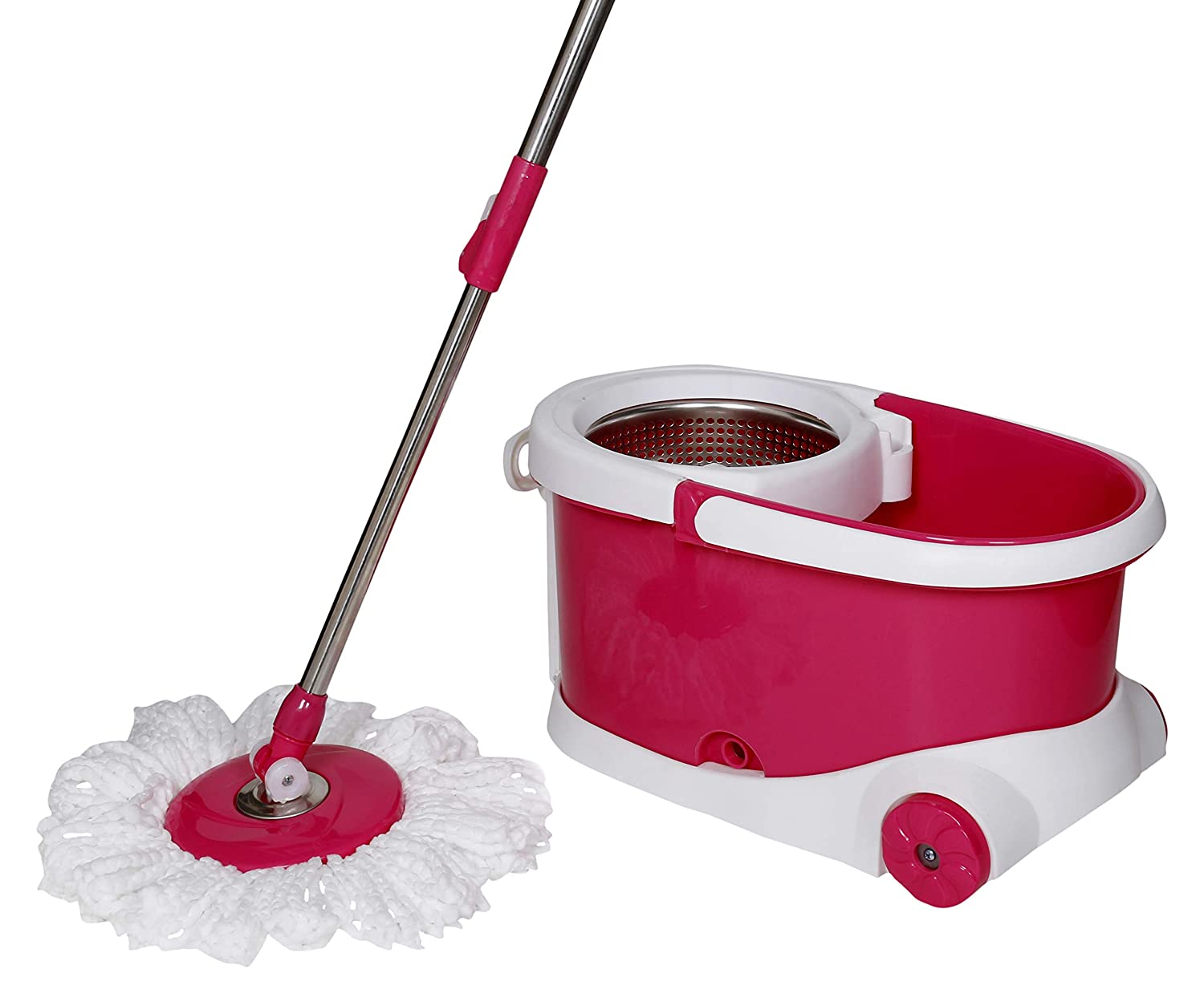 0837 Spin Bucket Mop with Refills for All Type of Floors - SkyShopy