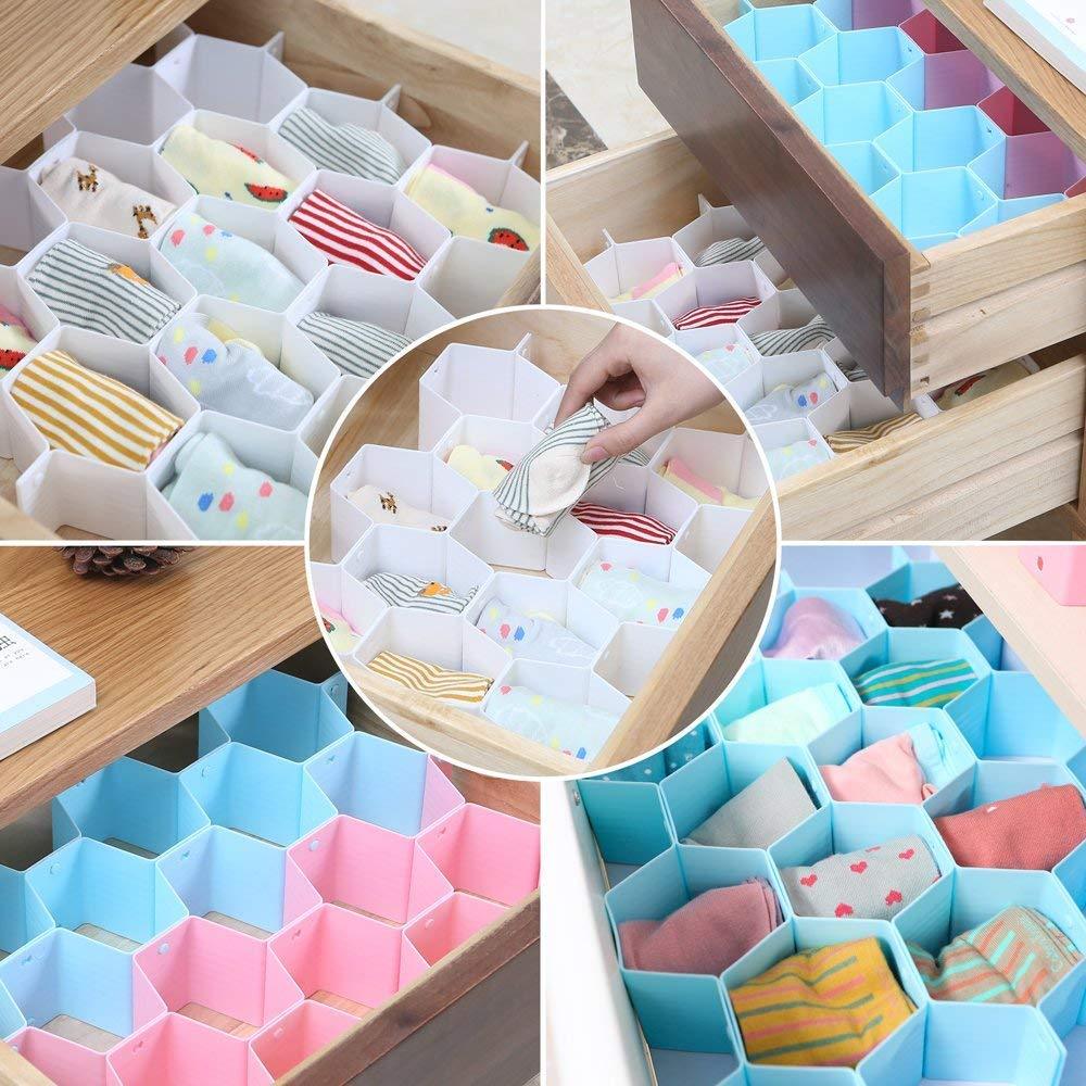 1125 Closet Organizer Drawer Dividers Plastic Partition Cabinet Clapboard - 8 Pcs - SkyShopy