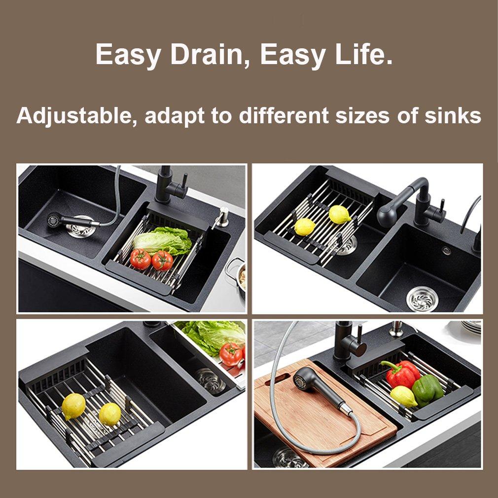 2189 Stainless Steel Expandable Kitchen Sink Dish Drainer - SkyShopy