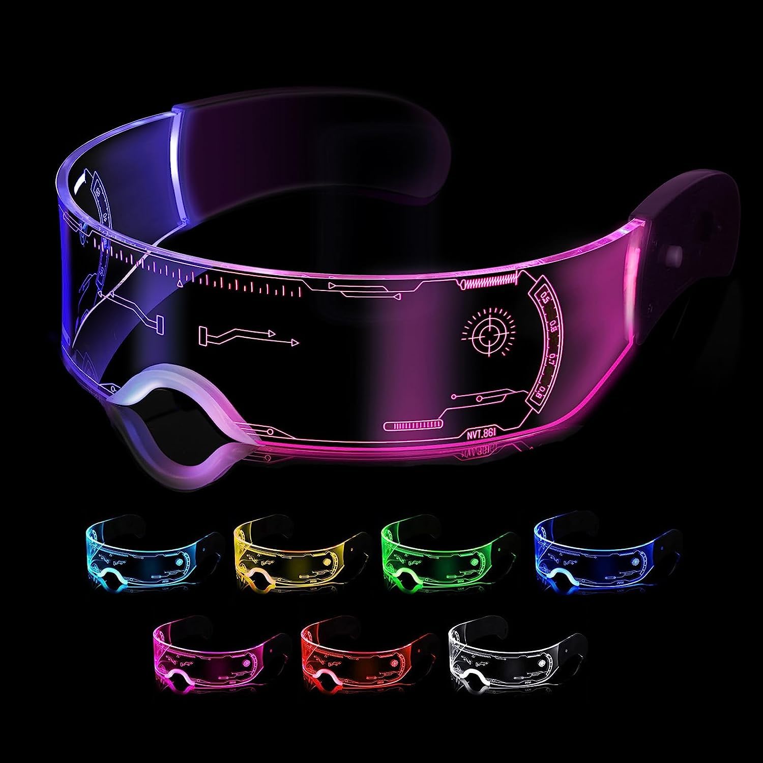 Luminous Glasses | Multi-colored in One LED Glasses | Glowing Light Up Party Supply for Bar Club Halloween