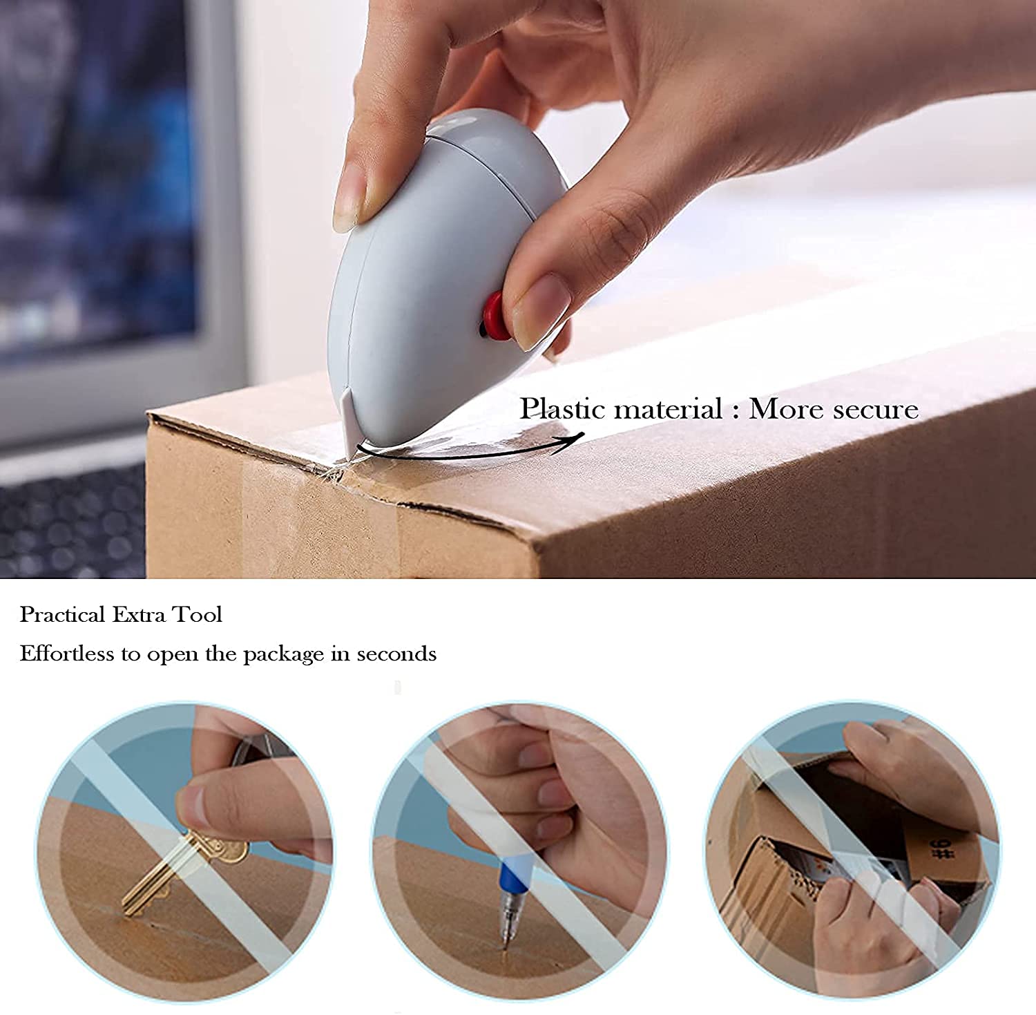 SkyShopy Identity Protection Roller Stamp Guard Your ID Stamp Roller with Cutting Tool Designed for Anti-Theft, Protect Your Confidential Address, Bank Statement, Personal Privacy
