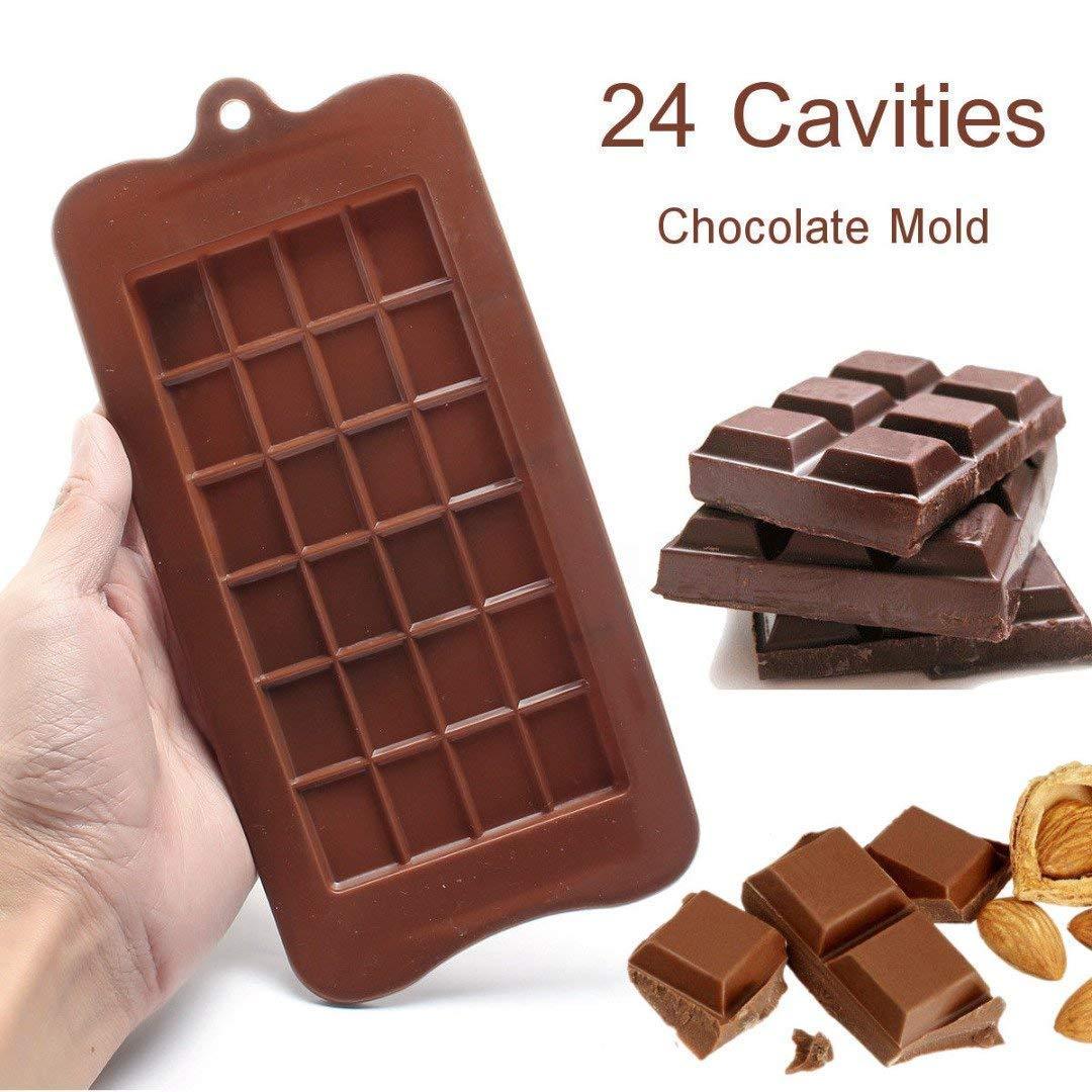 1076 Silicon Bar chocolate Baking Mould of 24-Cavity - SkyShopy