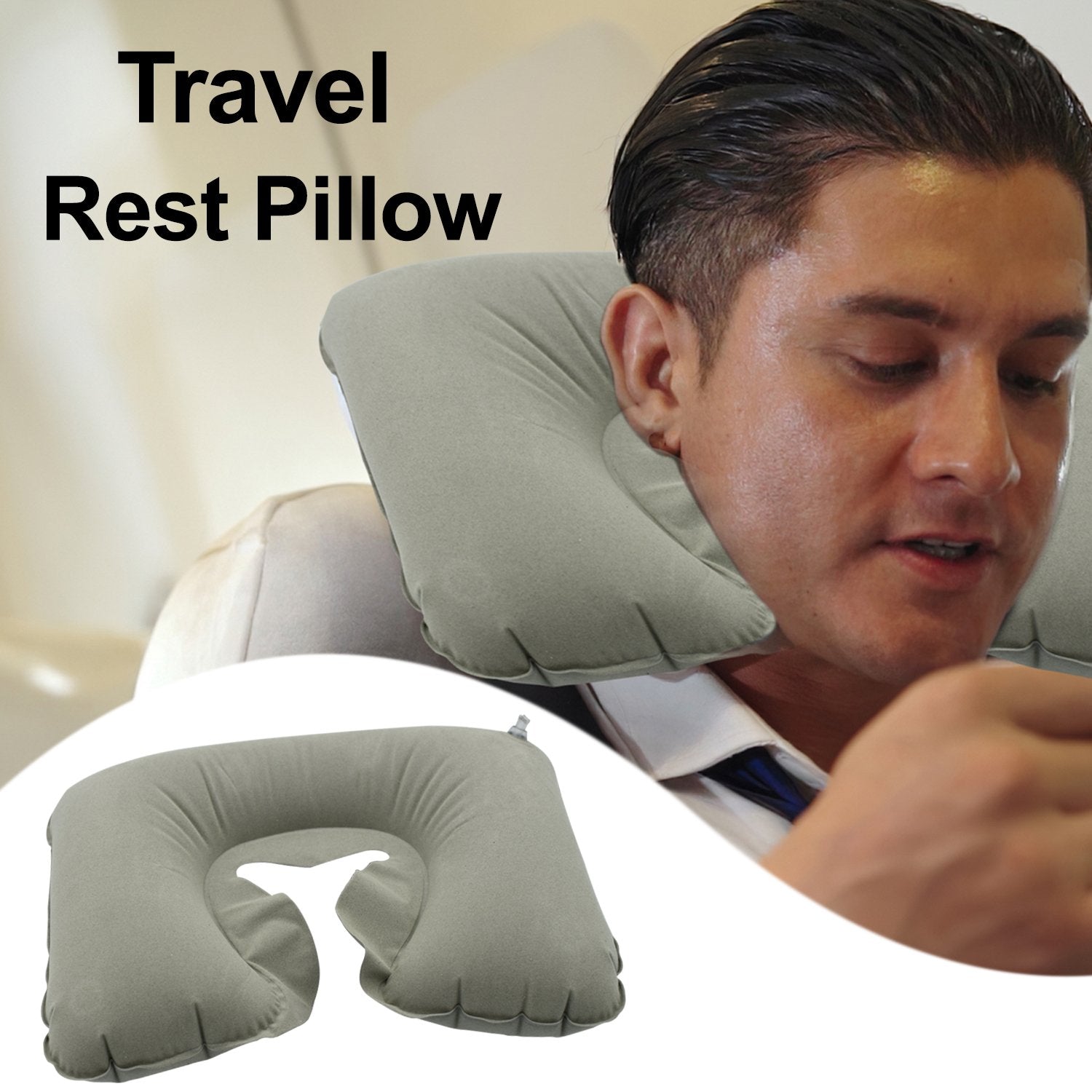 7213 Memory Foam Travel Neck Support Rest Pillow - SkyShopy
