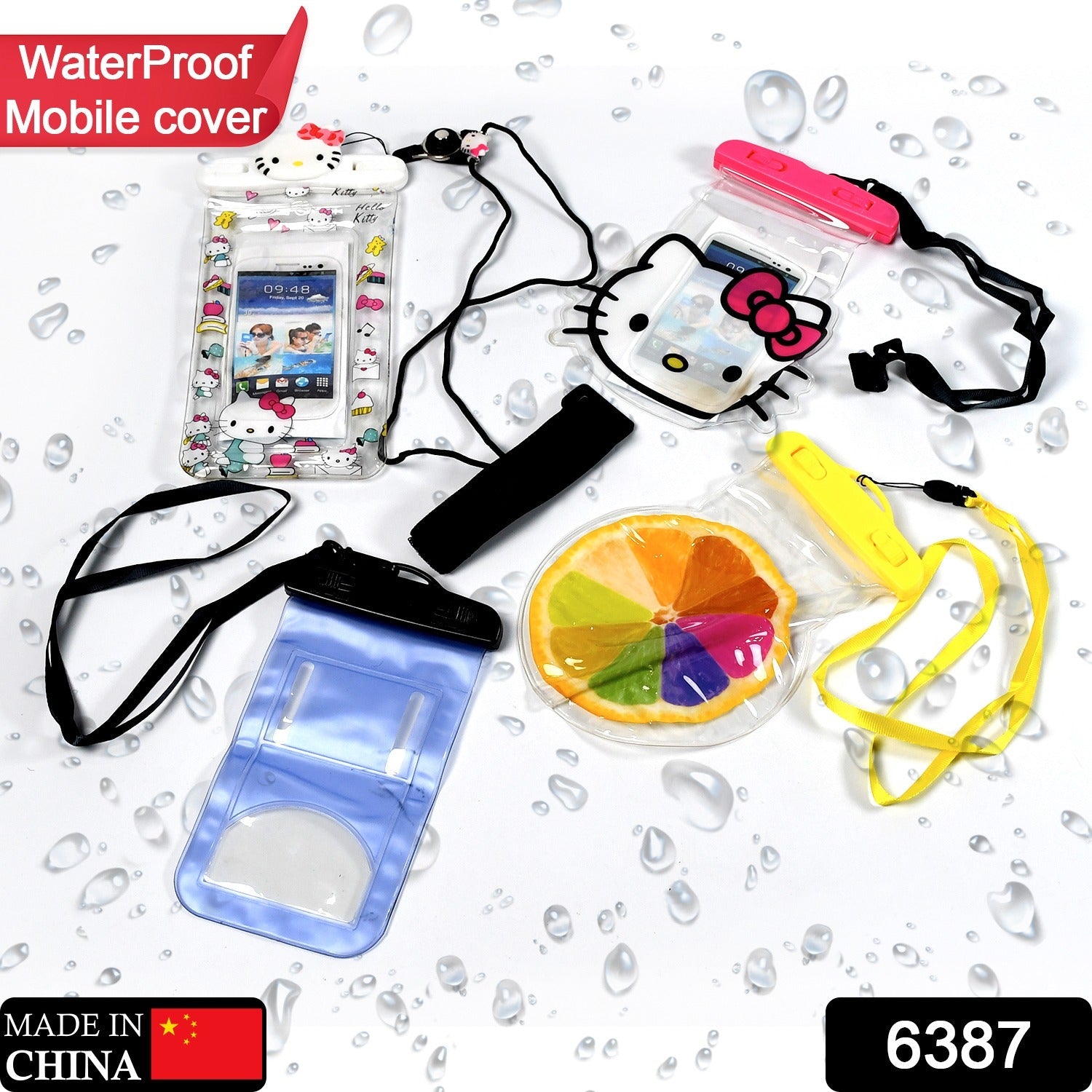 6387 Waterproof Pouch Zip Lock Mobile Cover Under Water Mobile Case For All Type Mobile Phones DeoDap