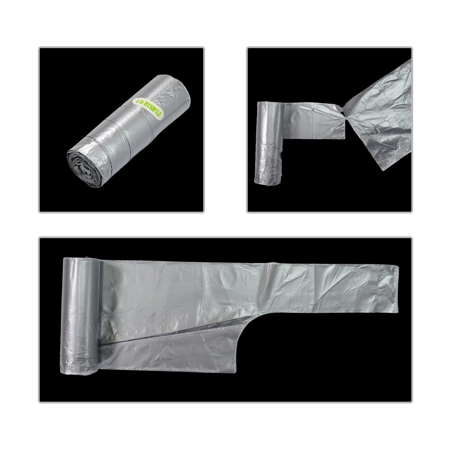 9260 1Roll Grey Garbage Bags/Dustbin Bags/Trash Bags DeoDap