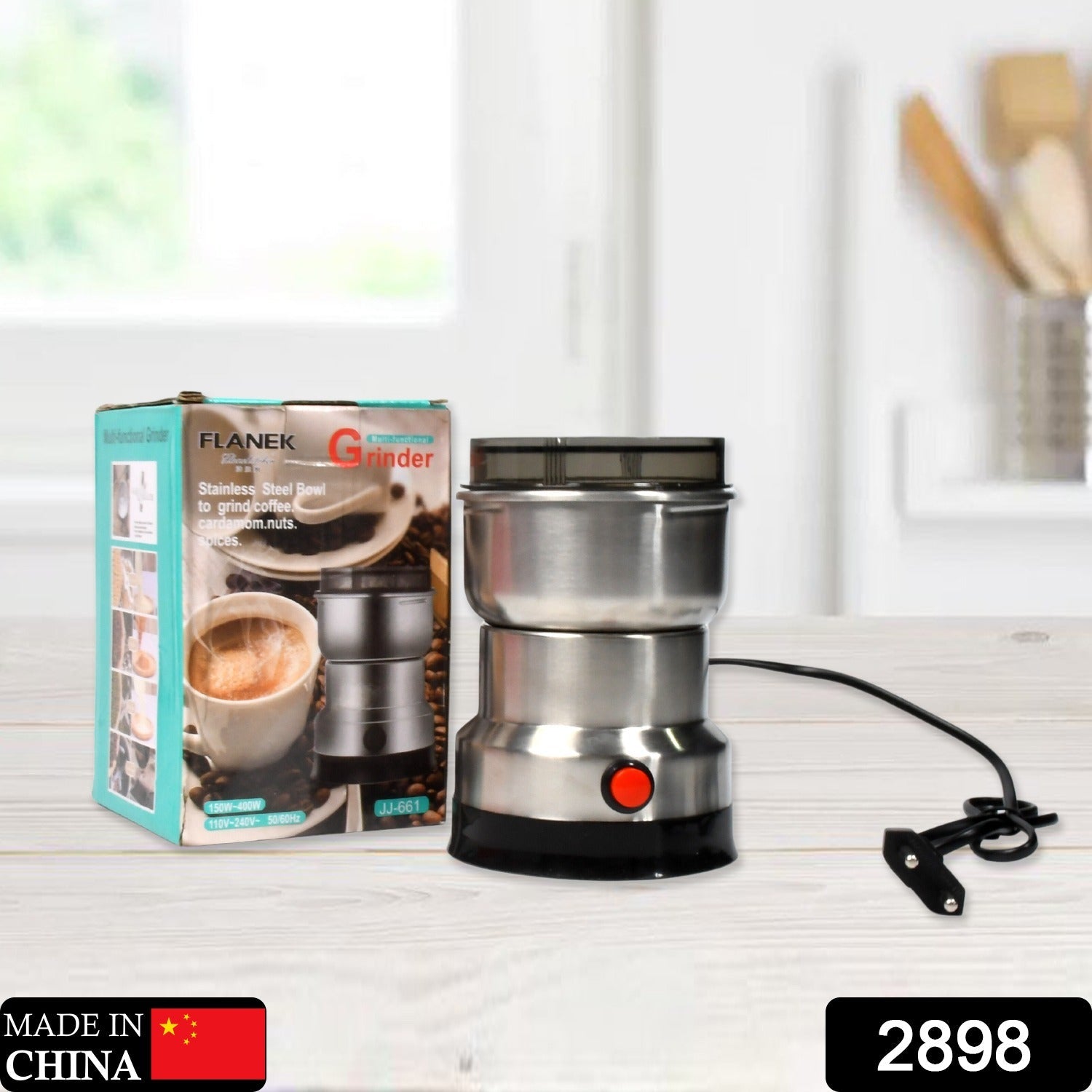 2898 Multifunction Grinder Machine Electric Cereals Grain Mill Spice Herbs Grinding Machine Tool Stainless Steel Electric Coffee Bean for Home DeoDap