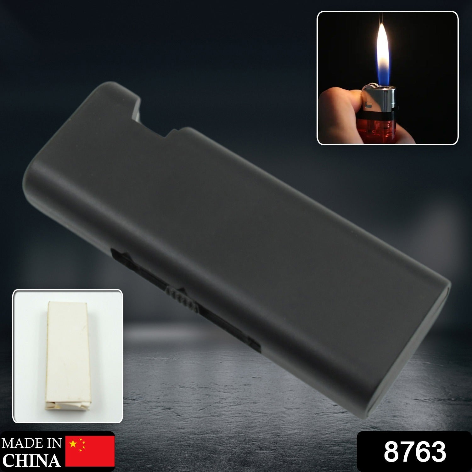 8763 Stylish Electric USB Lighter for Men & Women, Regular Cigarettes Portable USB Rechargeable Flameless, Coil Slim Cigarette Lighter with Charging Cable, Windproof E lighter, Lighter for Smoking (1 Pc )