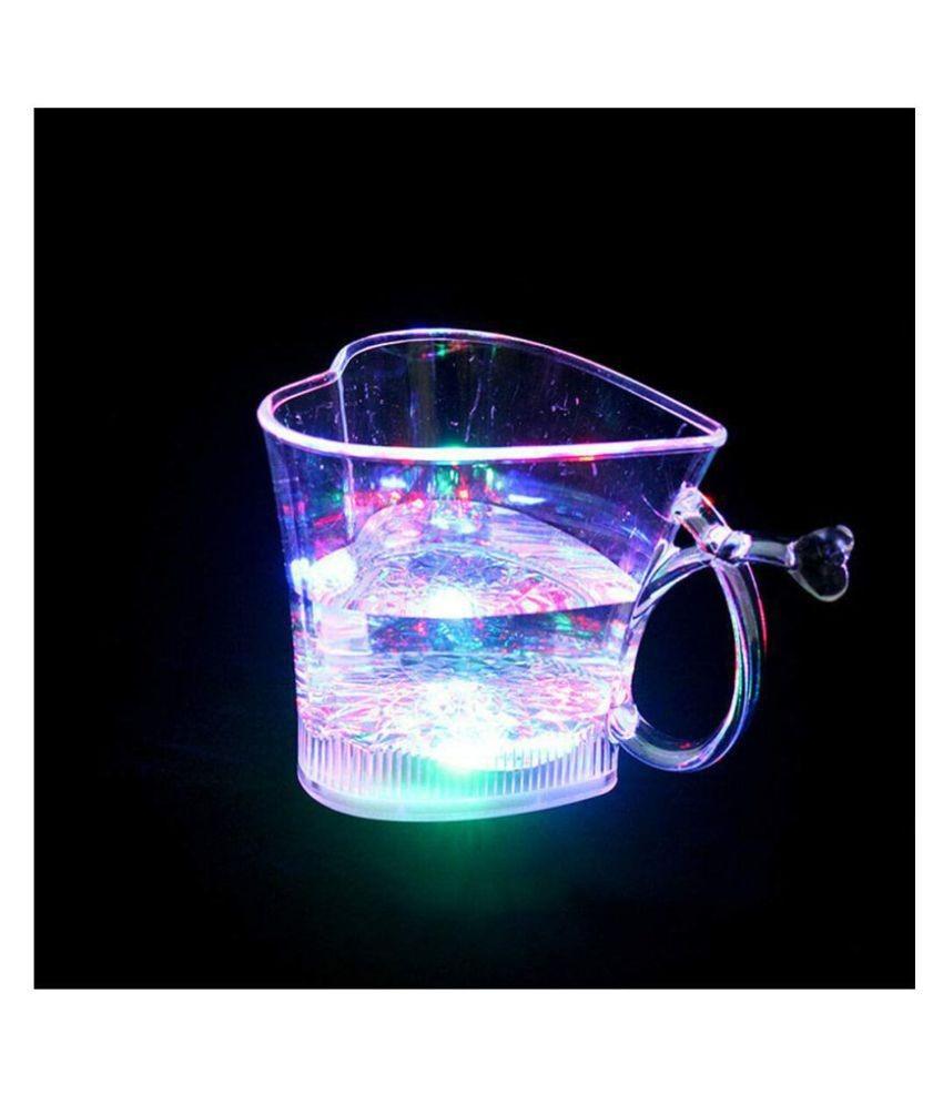 0759 Heart Shape Activated Blinking Led Glass Cup - SkyShopy