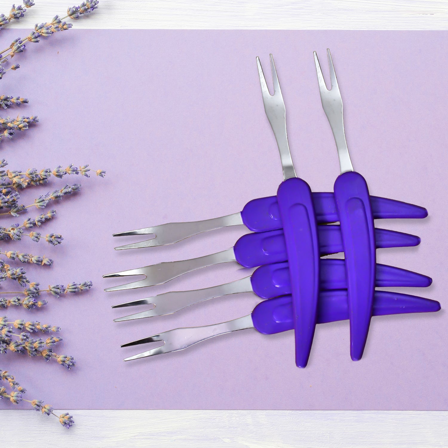 2401 Vegetable Fruit Fork Spoon Set Food Grade Salad Dessert Cake Pastry Fruit Fork Choice for Home Decor DeoDap