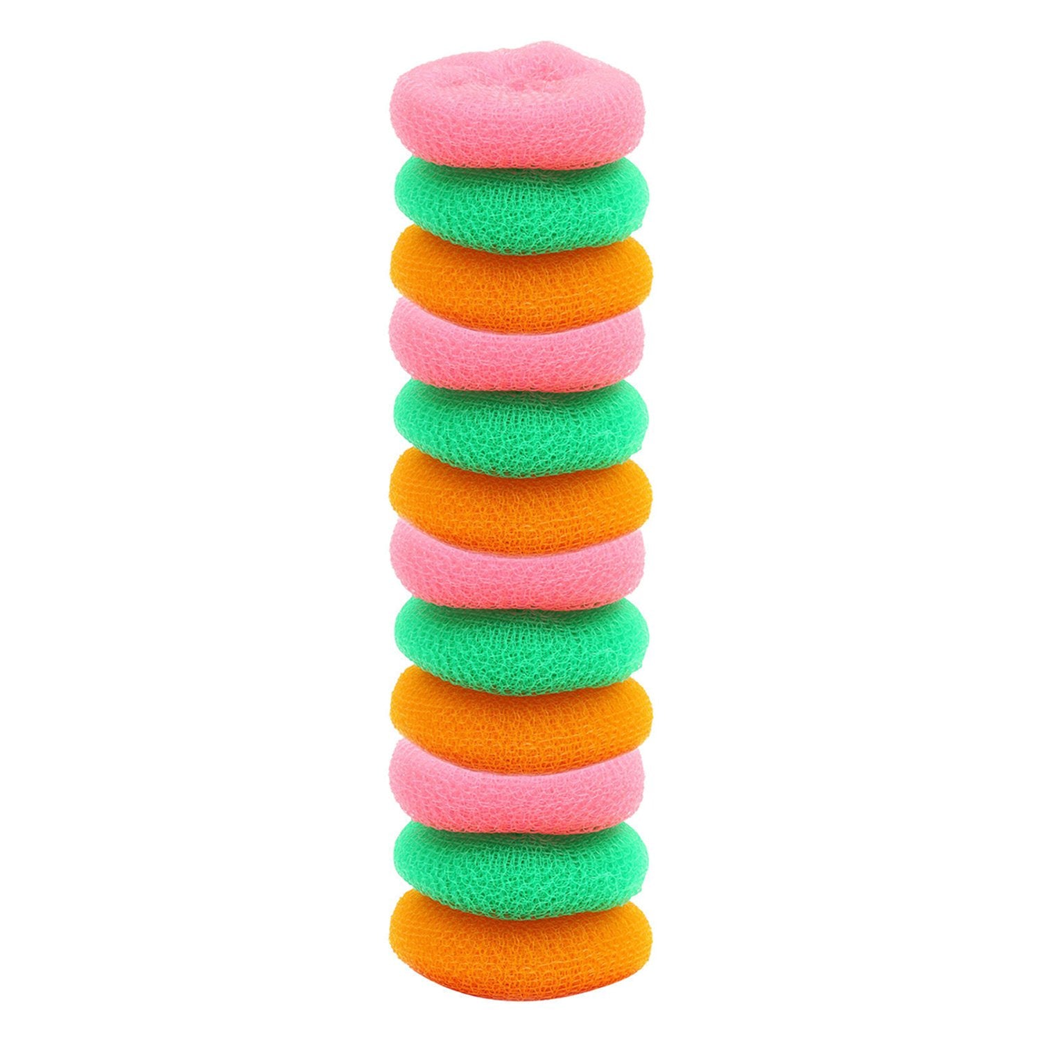 2629 Plastic Scrubber Round Nylon Scrubbers (Pack of 12)