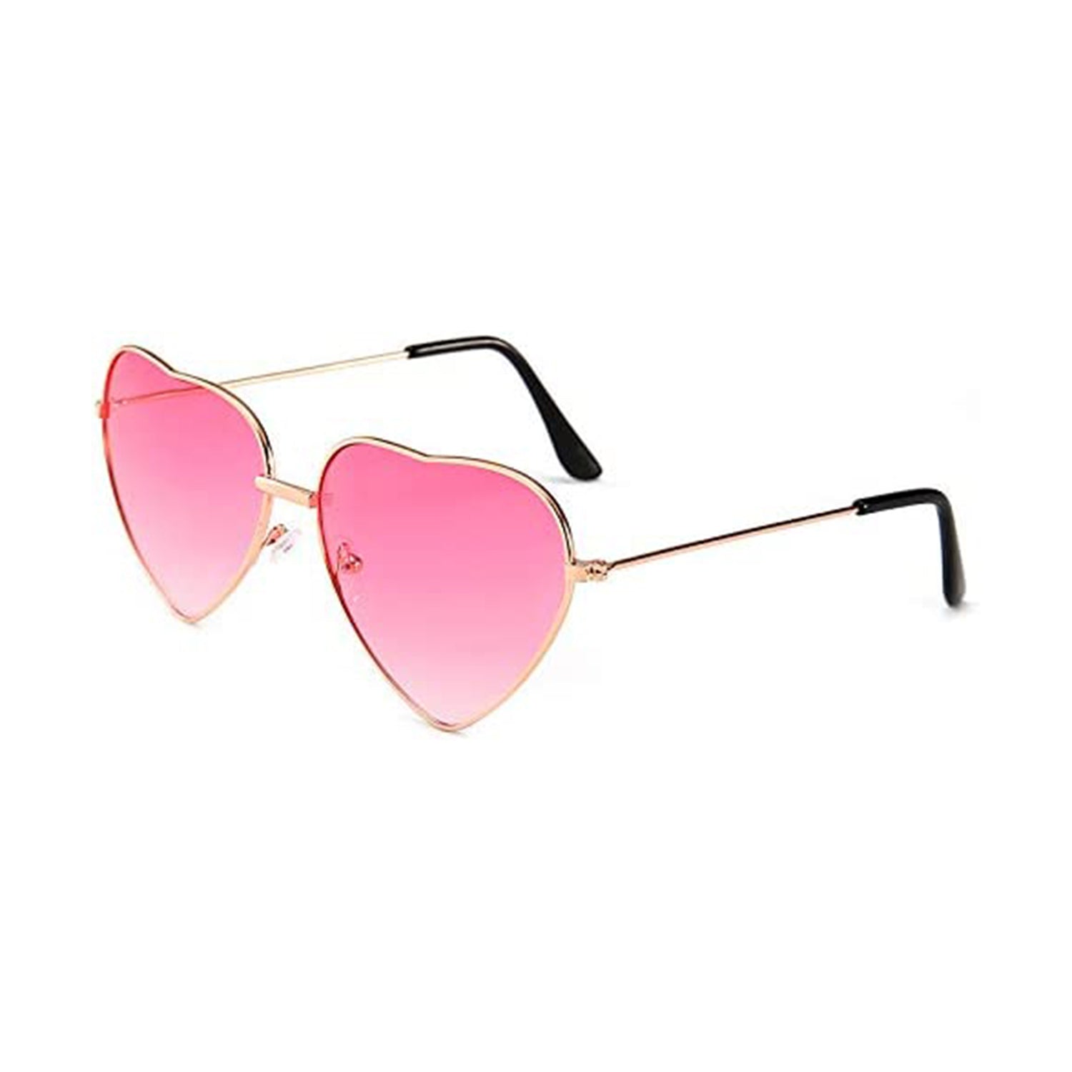 4952 Multi color Heart Shaped Metal Reflective Mirror Lens Women's Sunglasses (Moq-3pc) DeoDap