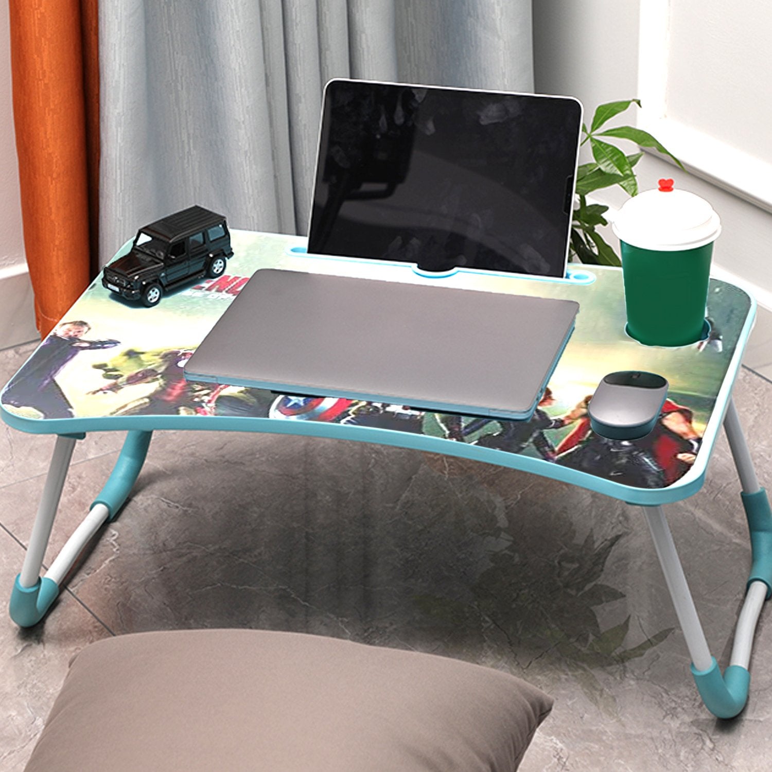8007 Avengers Foldable Laptop Table for Online Study and Childrens