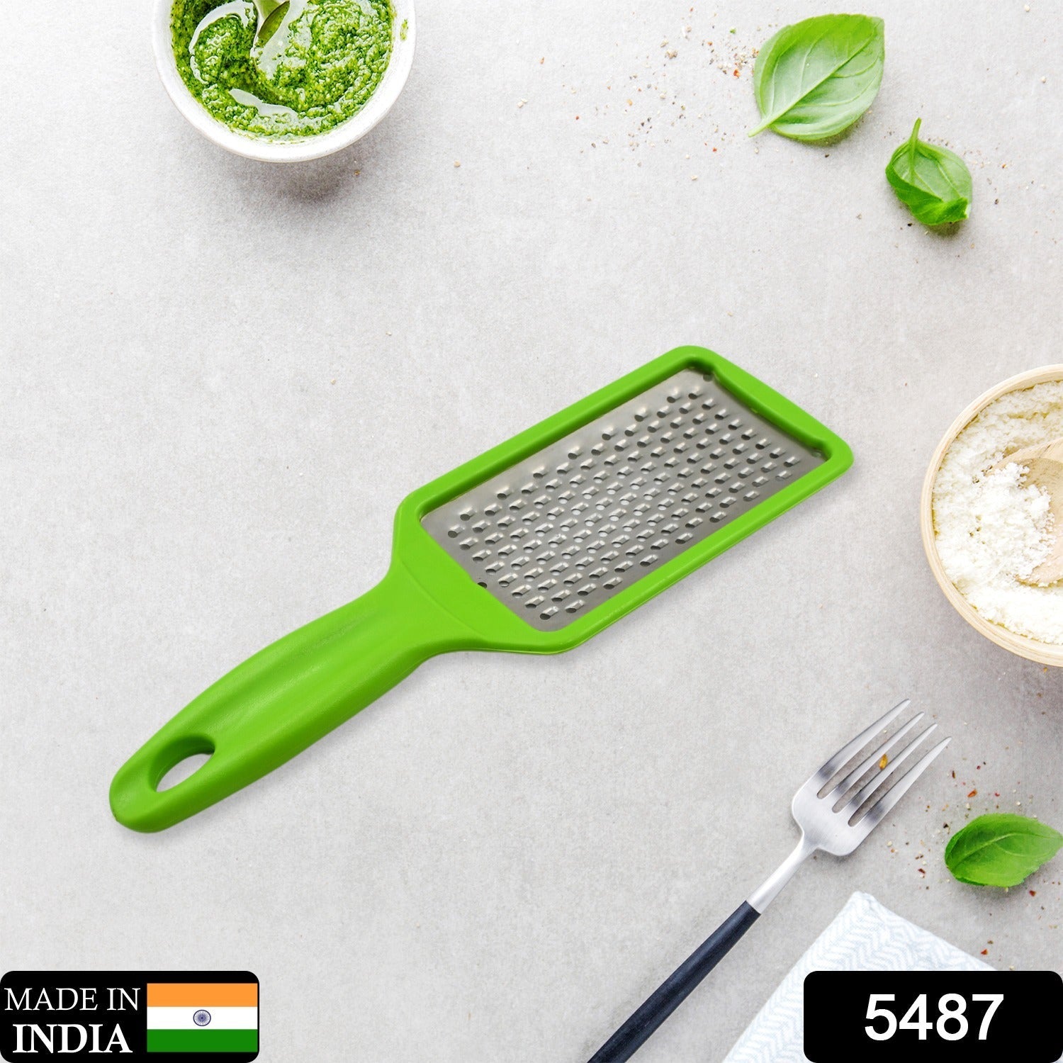 5487 Stainless Steel Cheese Grate Cutter - Multipurpose Cheese, Ginger, Vegetables, and Coconut Food Grater, Handheld Grater Shredder Cutter for Kitchen, Restaurant