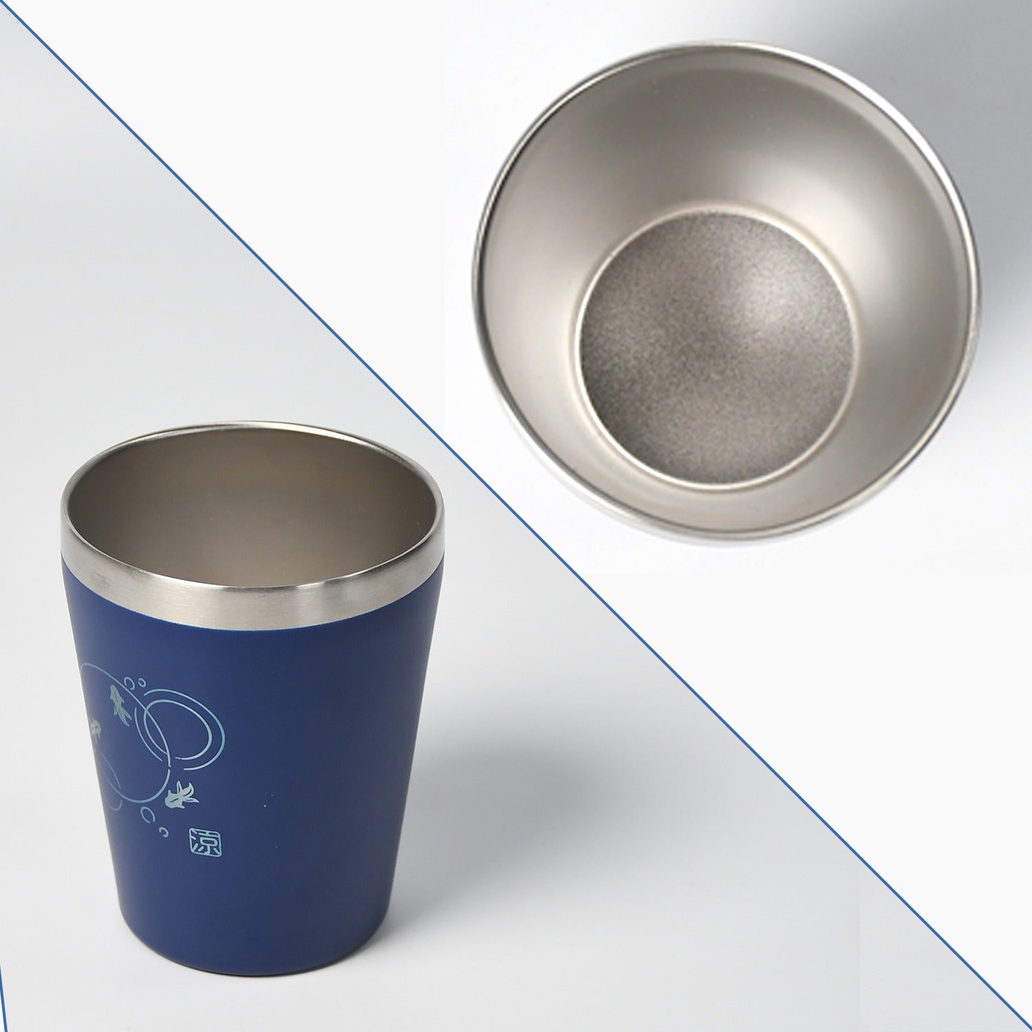 7184 Stainless Steel Drinking Glass for Water, Milk Tea Coffee Lassi Glass Tumbler  Premium Blue Glass DeoDap