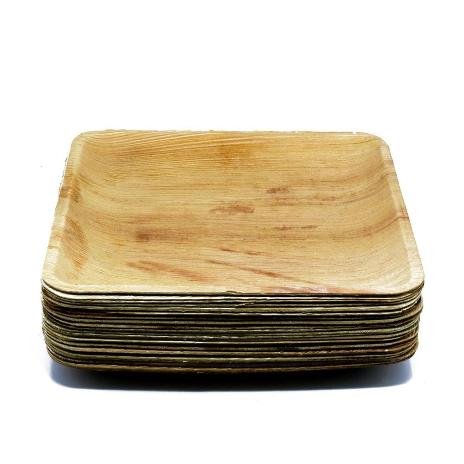 3214 Disposable Square Eco-friendly Areca Palm Leaf Plate (10x10 inch) (pack of 25) - SkyShopy