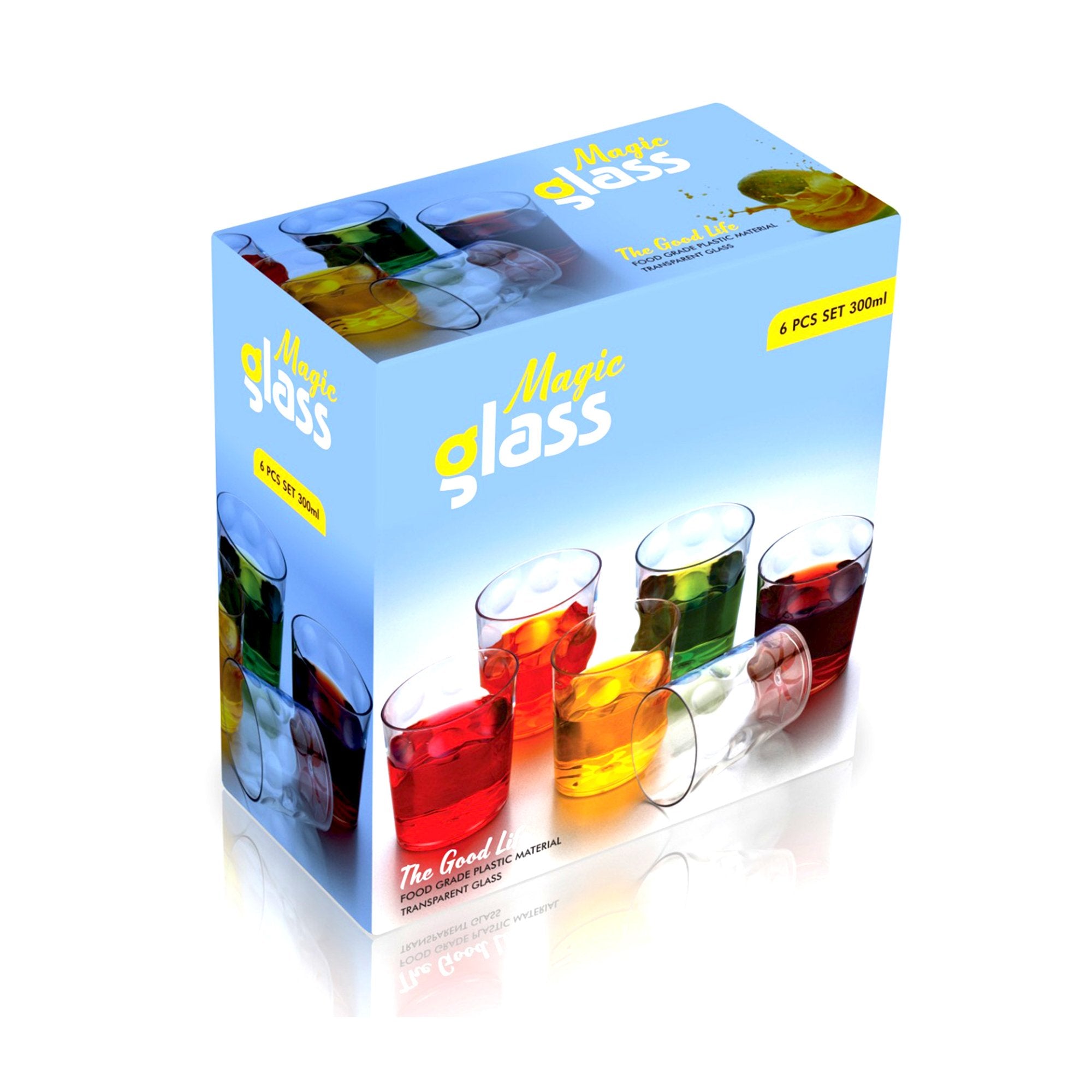 2340 Multi Purpose Unbreakable Drinking Glass (Set of 6 Pieces) (300ml) - SkyShopy