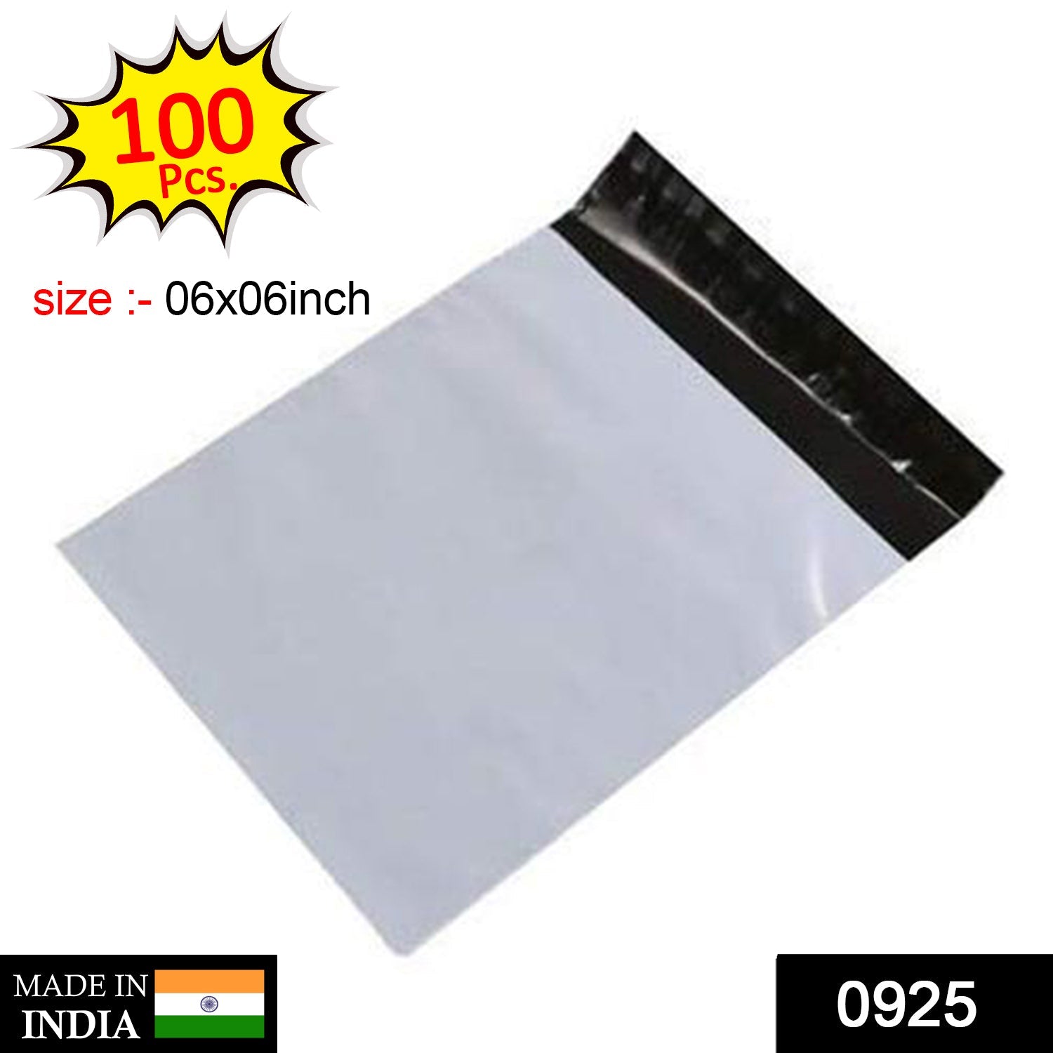0925 Tamper Proof Courier Bags (06X06 inch) Pack of 100Pcs freeshipping - DeoDap