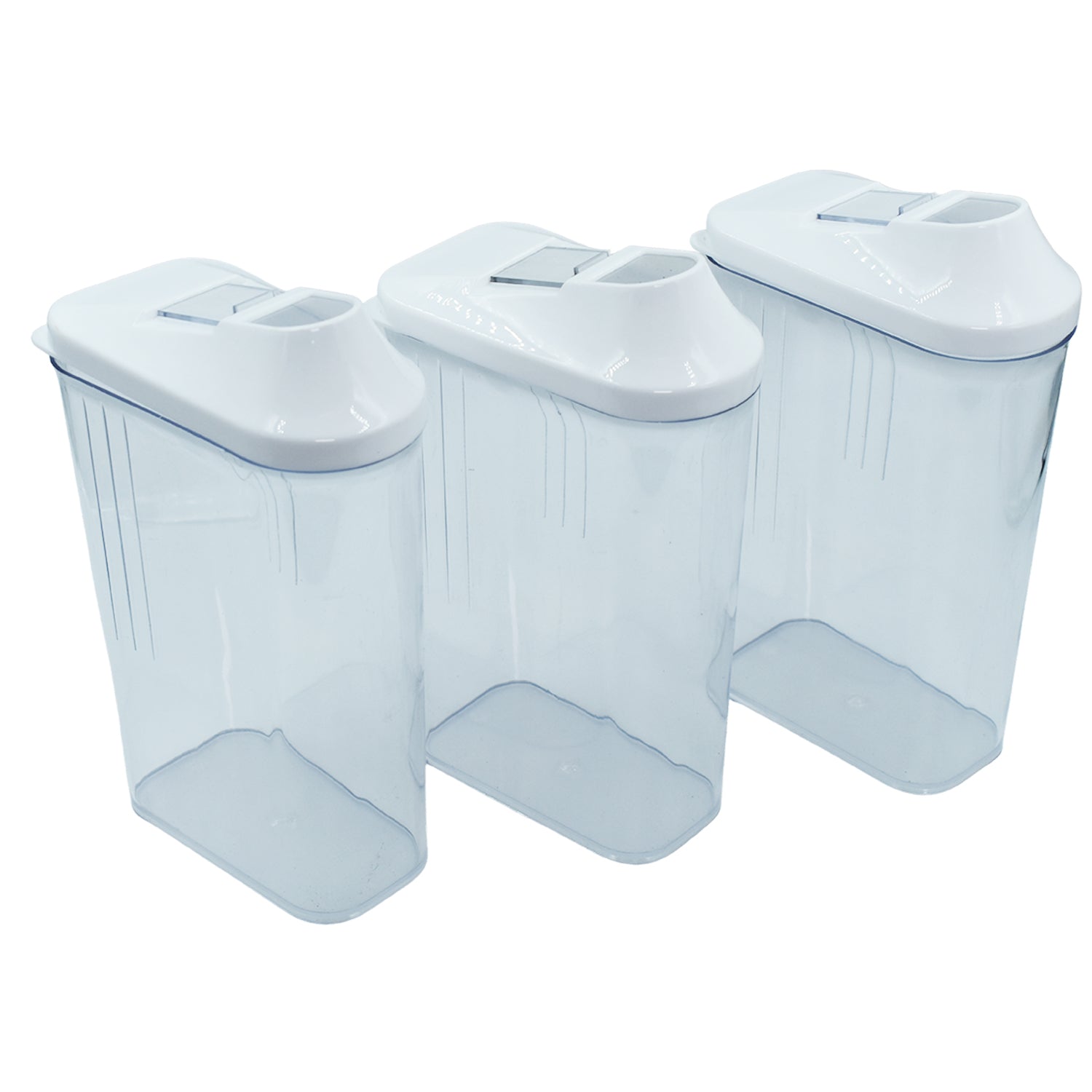 2166 Easy Flow Kitchen Container Jar Cereal Rice Pasta Grains Plastic Dispenser Storage Box DeoDap