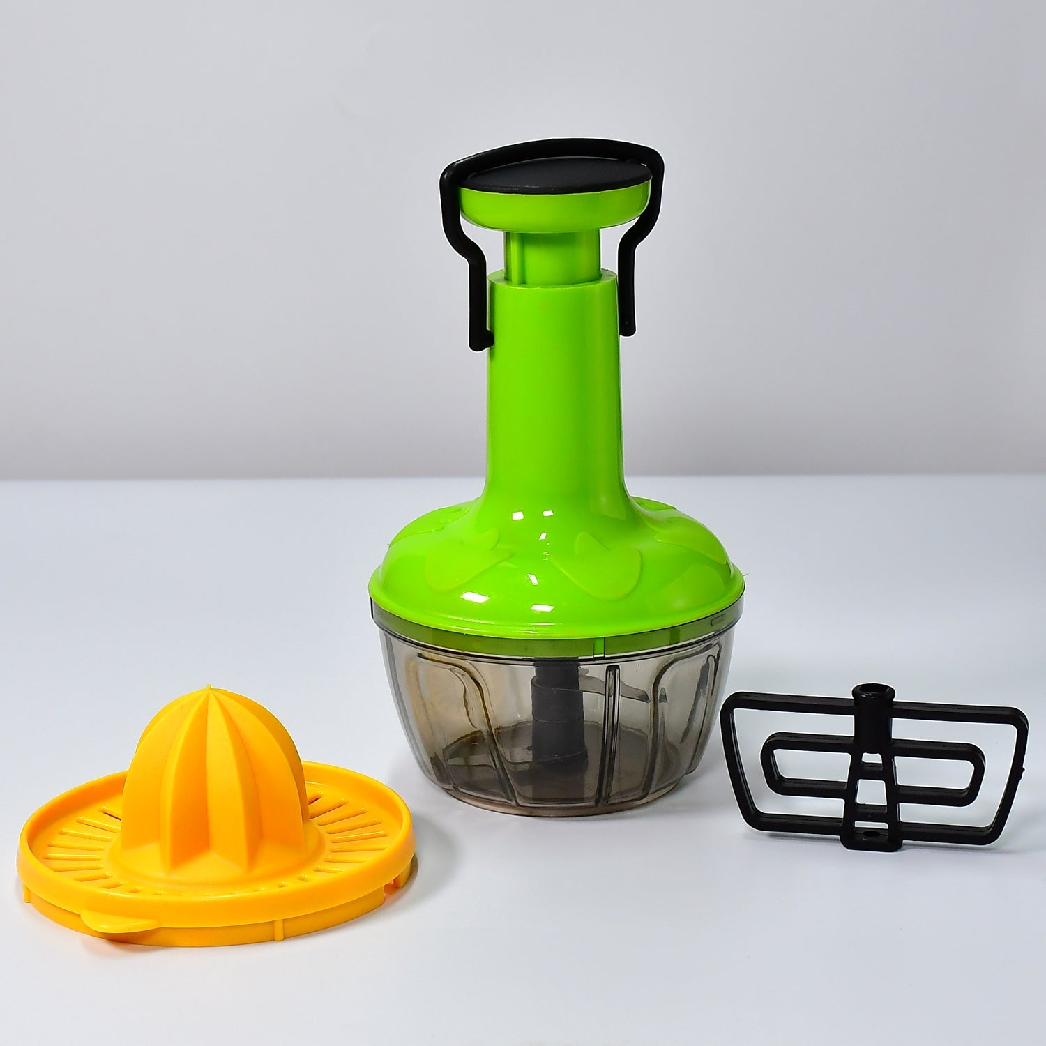 2074 3 IN 1 PUSH CHOPPER 500ML USED FOR CHOPPING OF FRUITS AND VEGETABLES. DeoDap