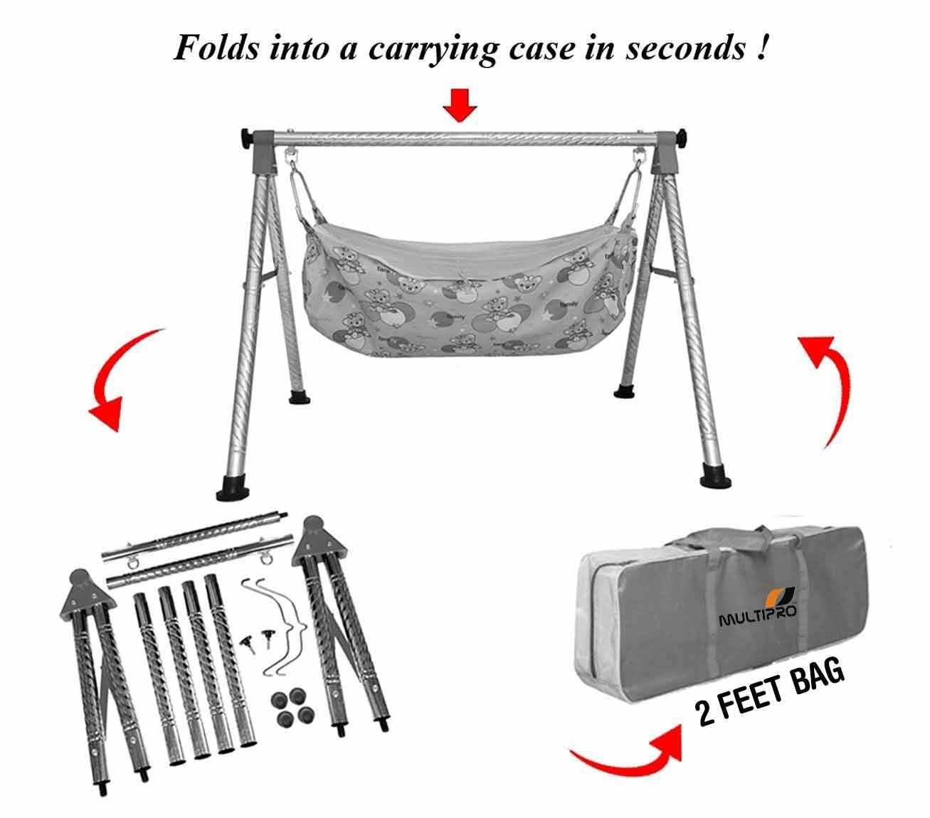 1210 Baby Portable Premium Folding Swing Cradle with Carry Bag - SkyShopy