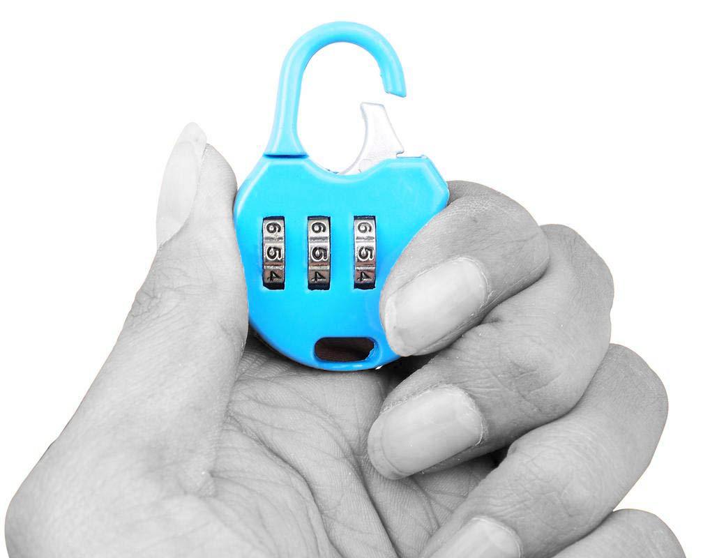1245 Stainless Steel Resettable Combination Padlock Round Shape - SkyShopy