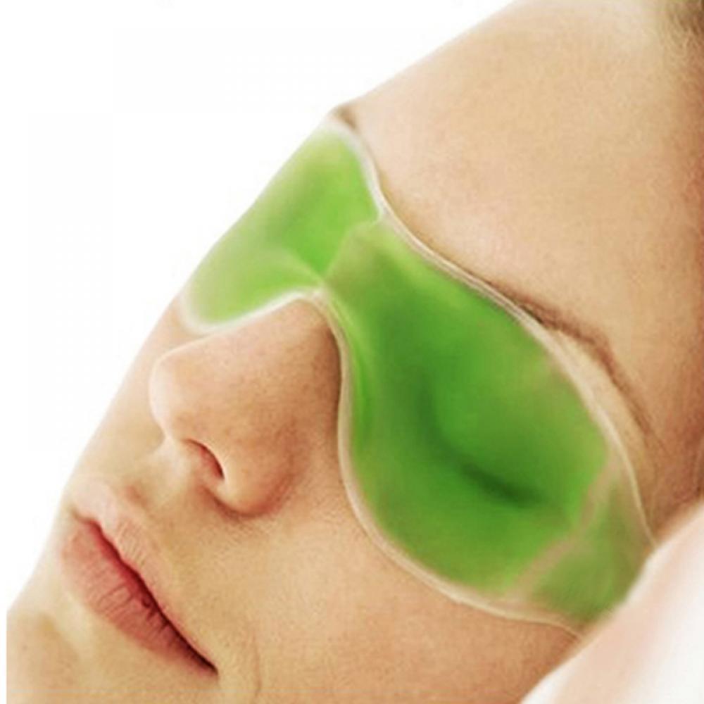 0403 Cold Eye Mask with Stick-on Straps (Green) - SkyShopy