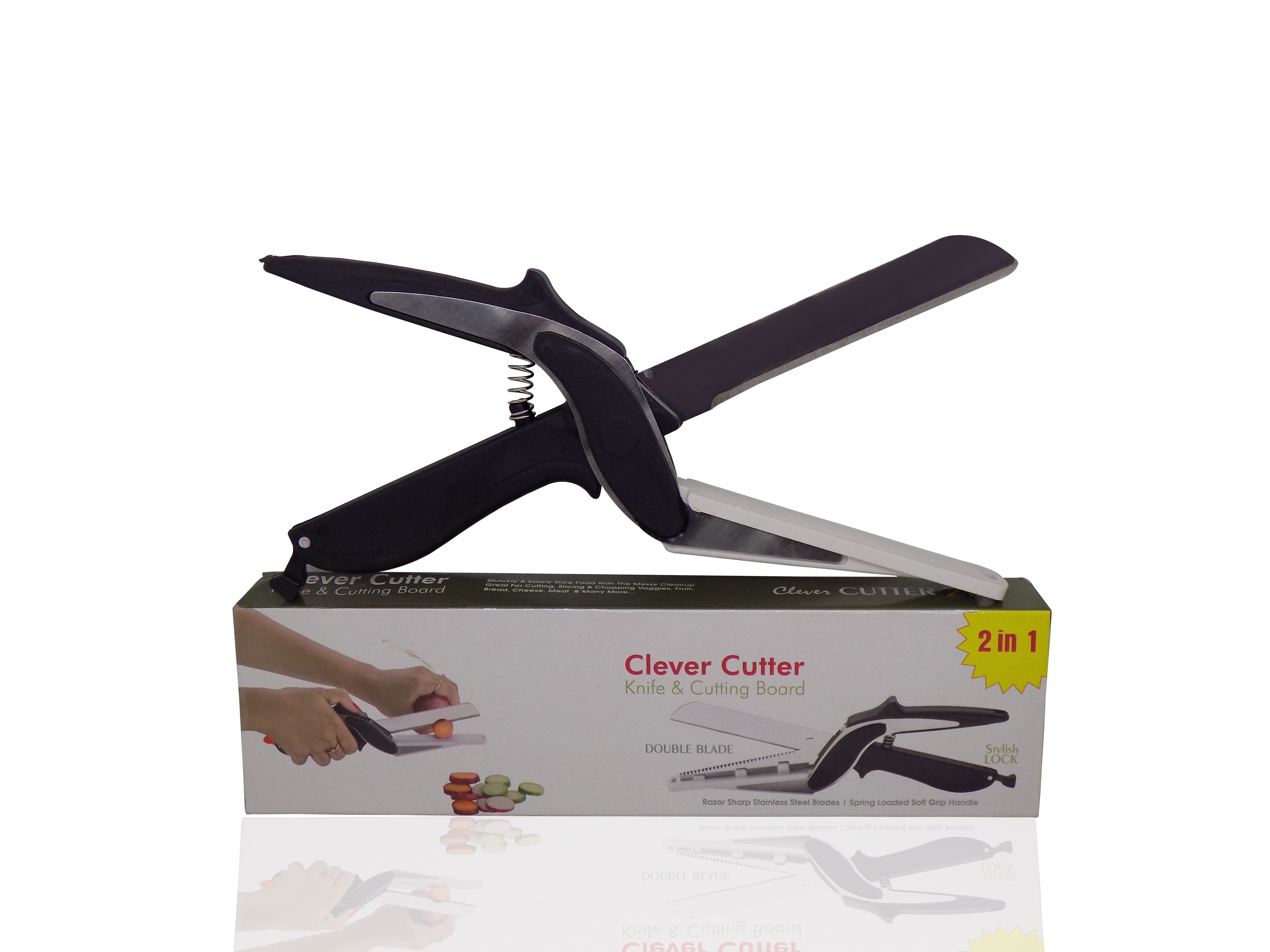 0107 Clever Cutter 2 in 1 Food Chopper Slicer Dicer Vegetable Fruit Cutter - SkyShopy