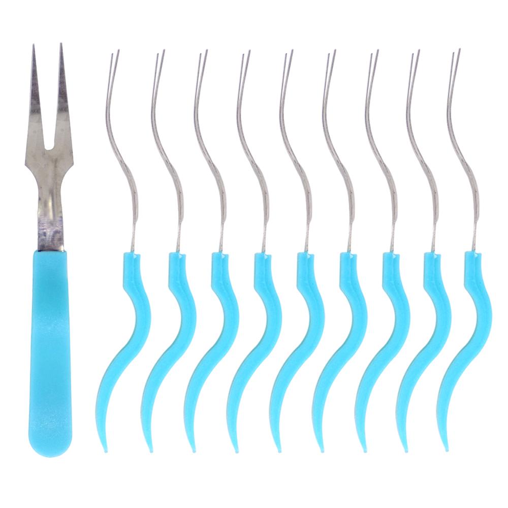 0789 Stainless Steel Fruit Fork Set Of 10 Pcs - SkyShopy