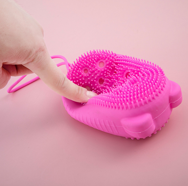 1448 Silicone Bubble Bath SPA Super Soft Body Scrubbing Brush - SkyShopy
