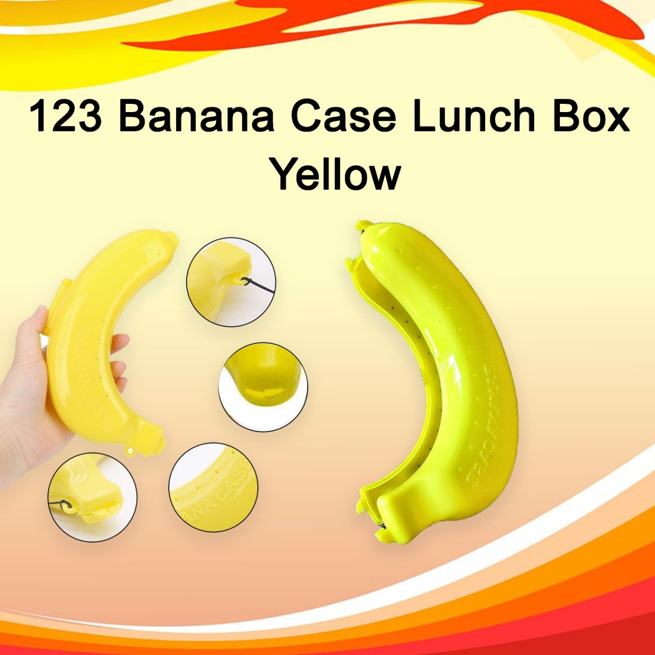 0123 Banana Case Lunch Box Yellow - SkyShopy