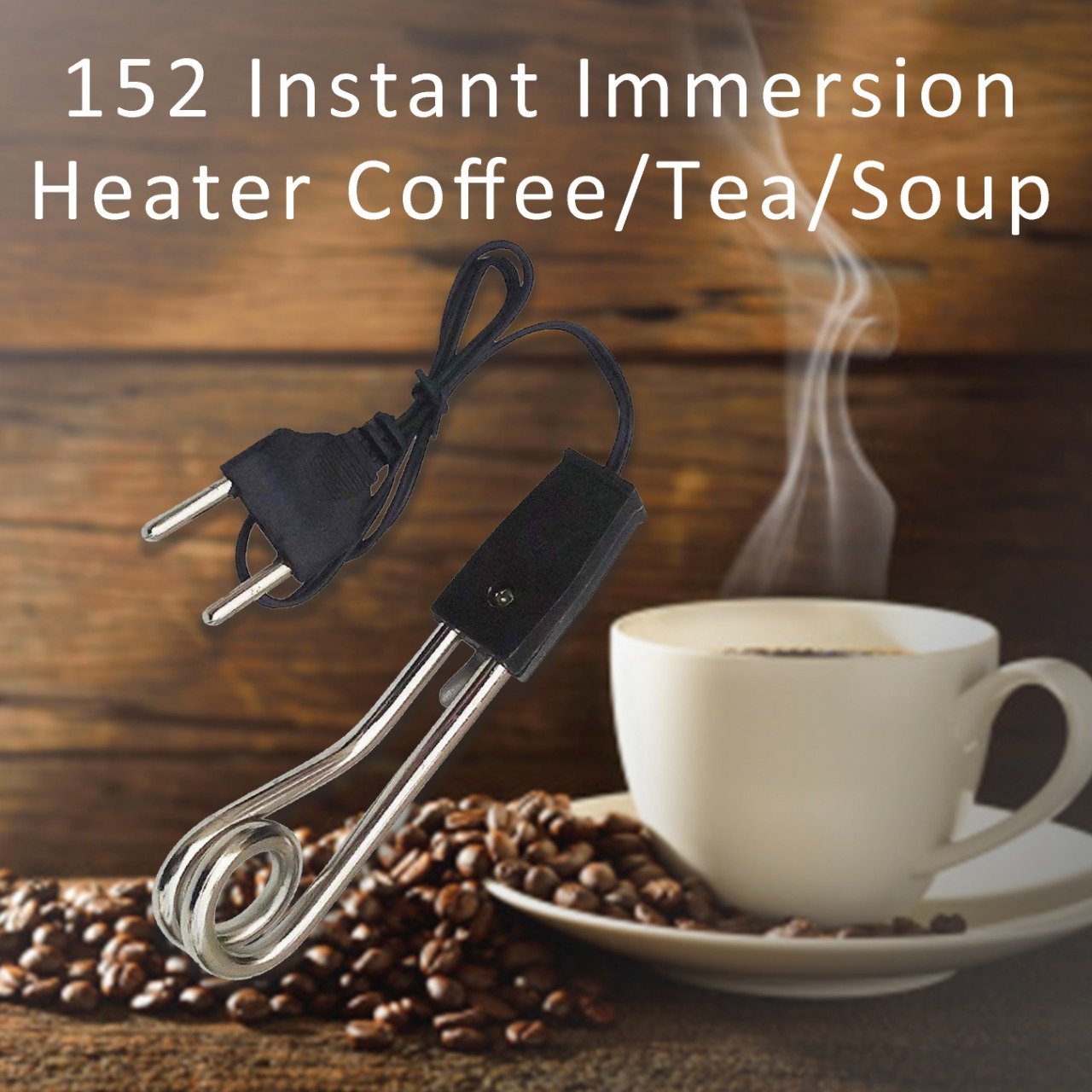 Instant Immersion Mini Heater/Rod for Boiling Coffee/Water/Milk/Soup etc.