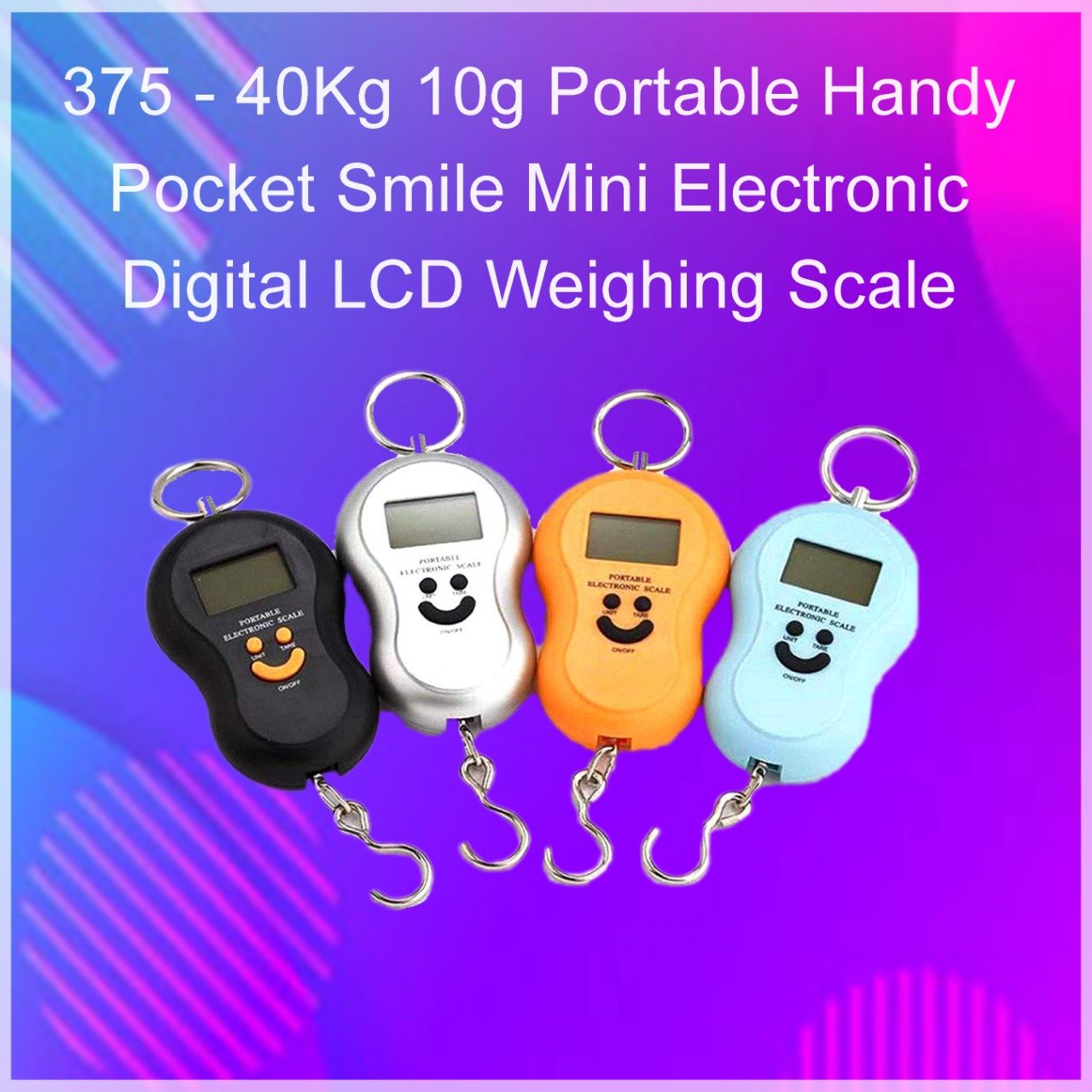 0375 -40Kg 10g Portable Handy Pocket Smile Mini Electronic Digital LCD Weighing Scale - SkyShopy
