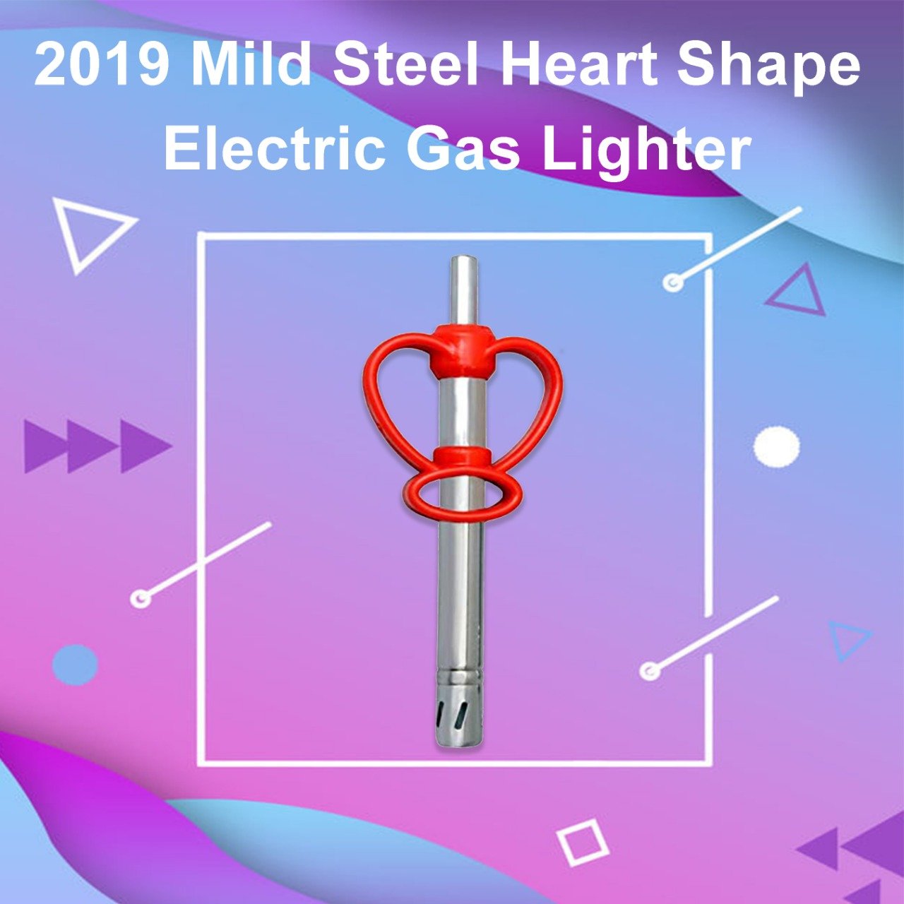 2019 Mild Steel Heart Shape Electric Gas Lighter - SkyShopy