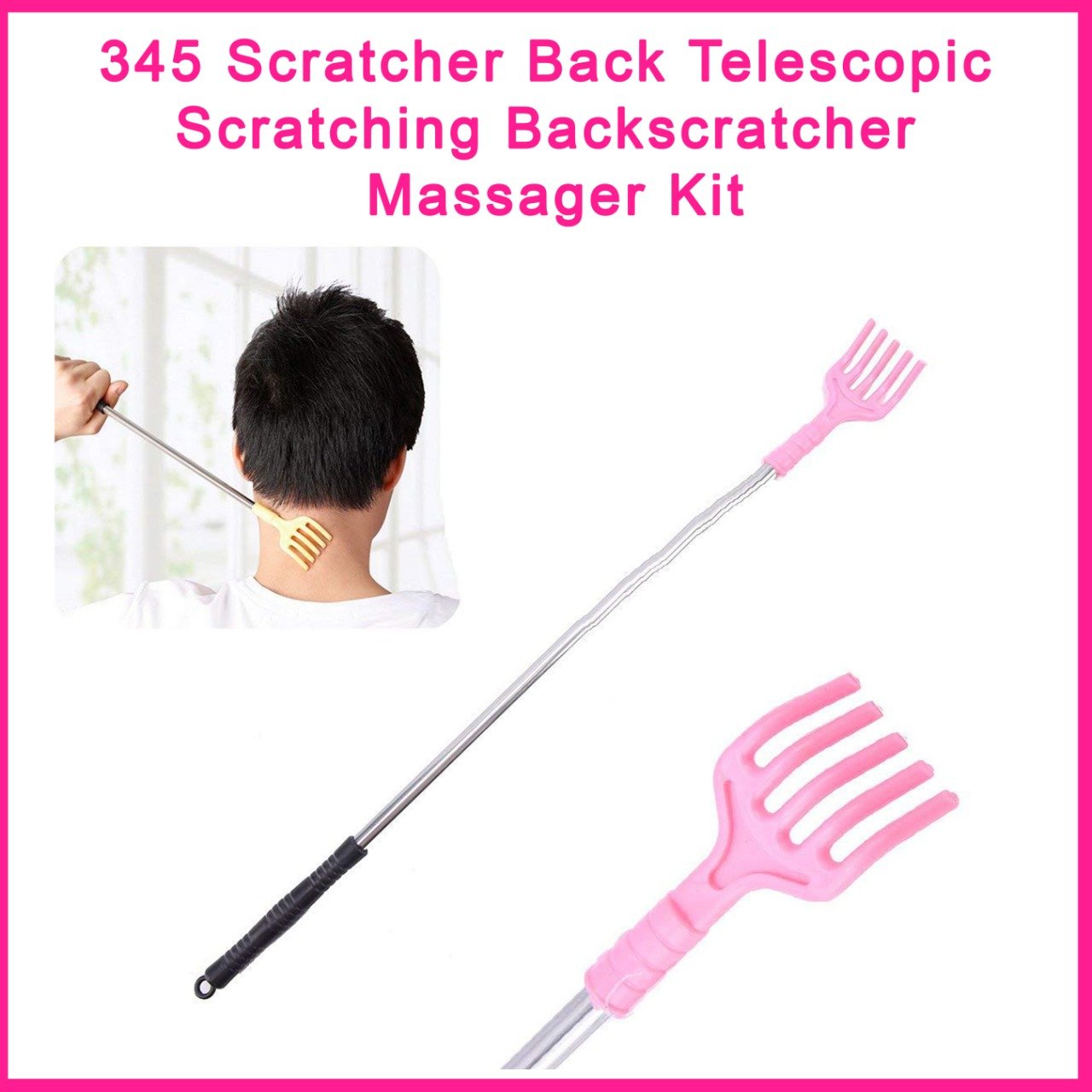 0345 Scratcher Back Telescopic Scratching Backscratcher Massager Kit - SkyShopy