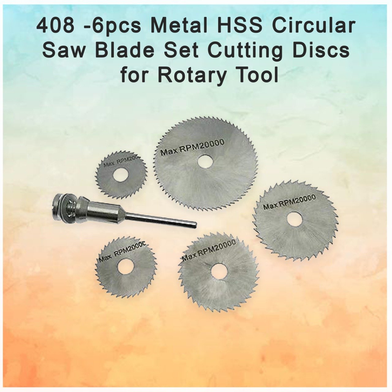 0408 -6pcs Metal HSS Circular Saw Blade Set Cutting Discs for Rotary Tool - SkyShopy