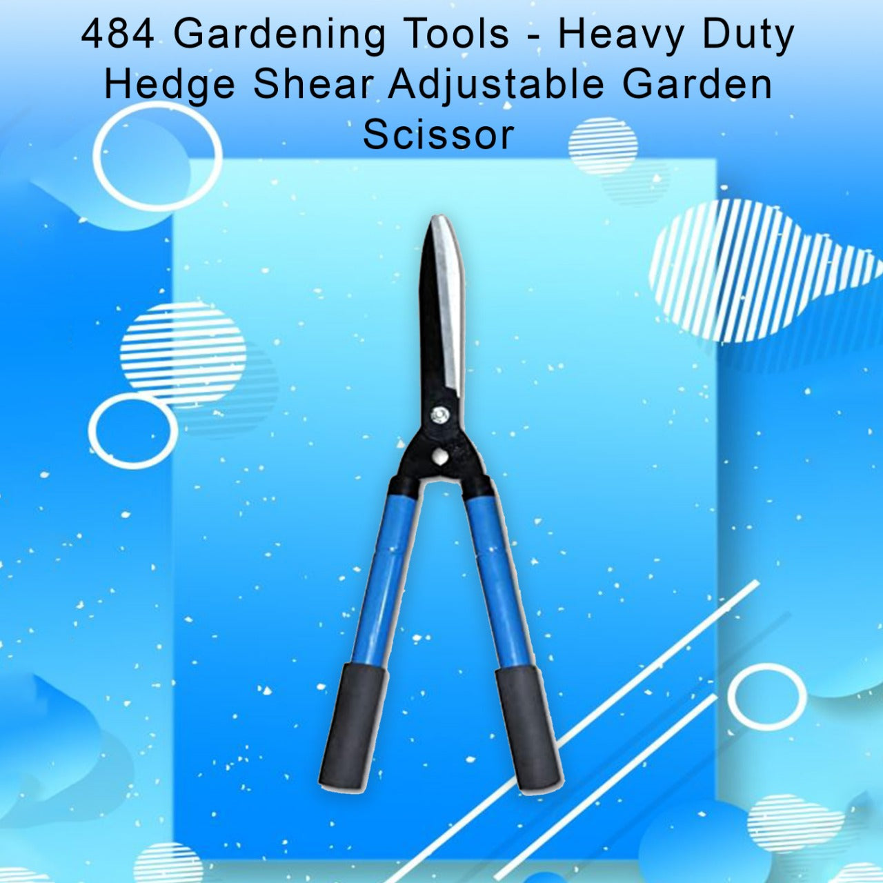 484 Gardening Tools - Heavy Duty Hedge Shear Adjustable Garden Scissor with Comfort Grip Handle