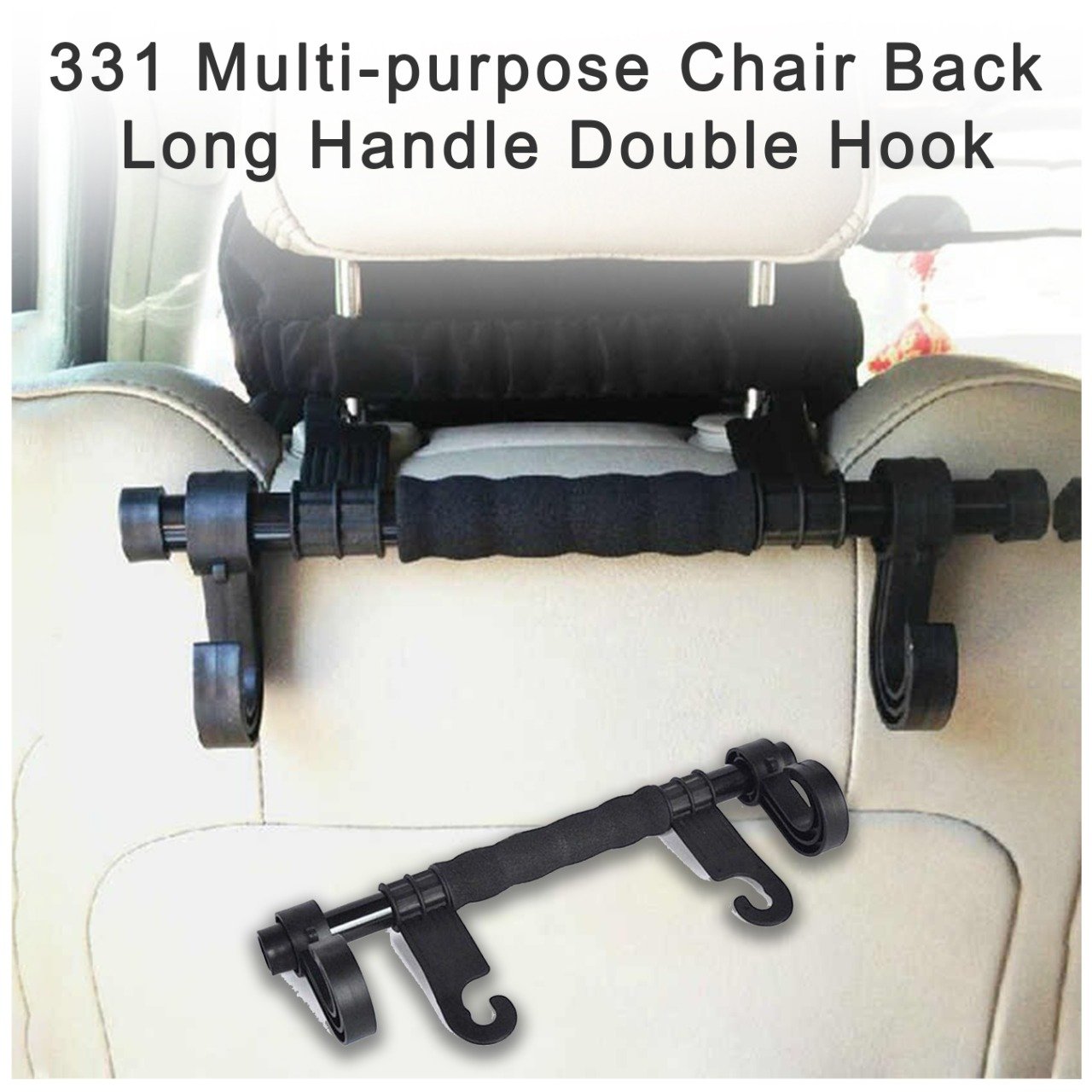 0331 Multi-purpose Chair Back Long Handle Double Hook - SkyShopy