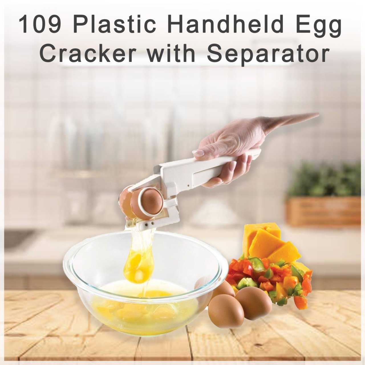 0109 Plastic Handheld Egg Cracker with Separator - SkyShopy