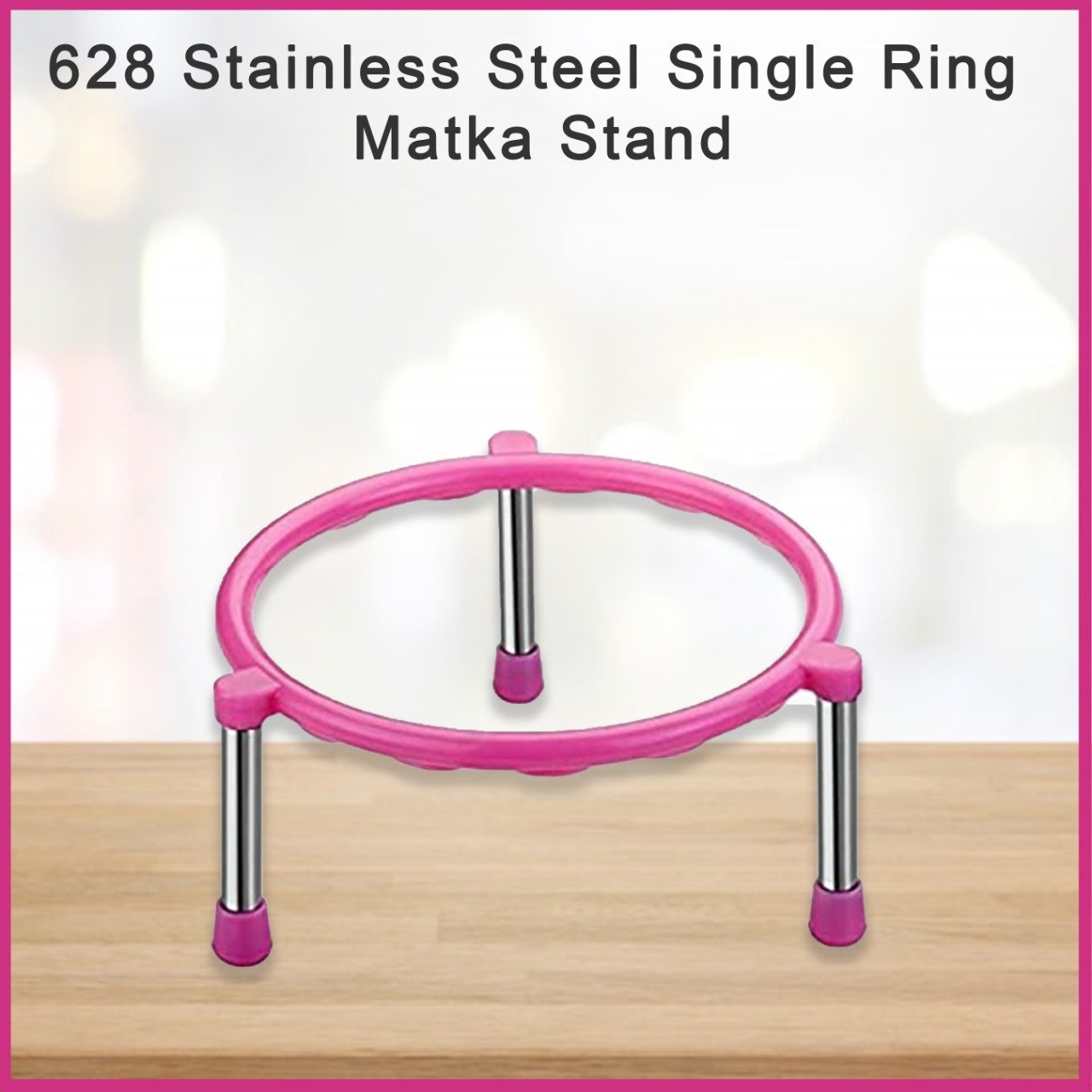 0628 Stainless Steel Single Ring Matka Stand - SkyShopy
