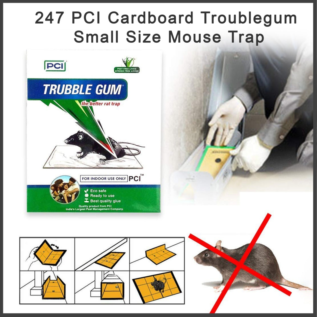 0247 PCI Cardboard Troublegum Small Size Mouse Trap-1pc freeshipping - DeoDap