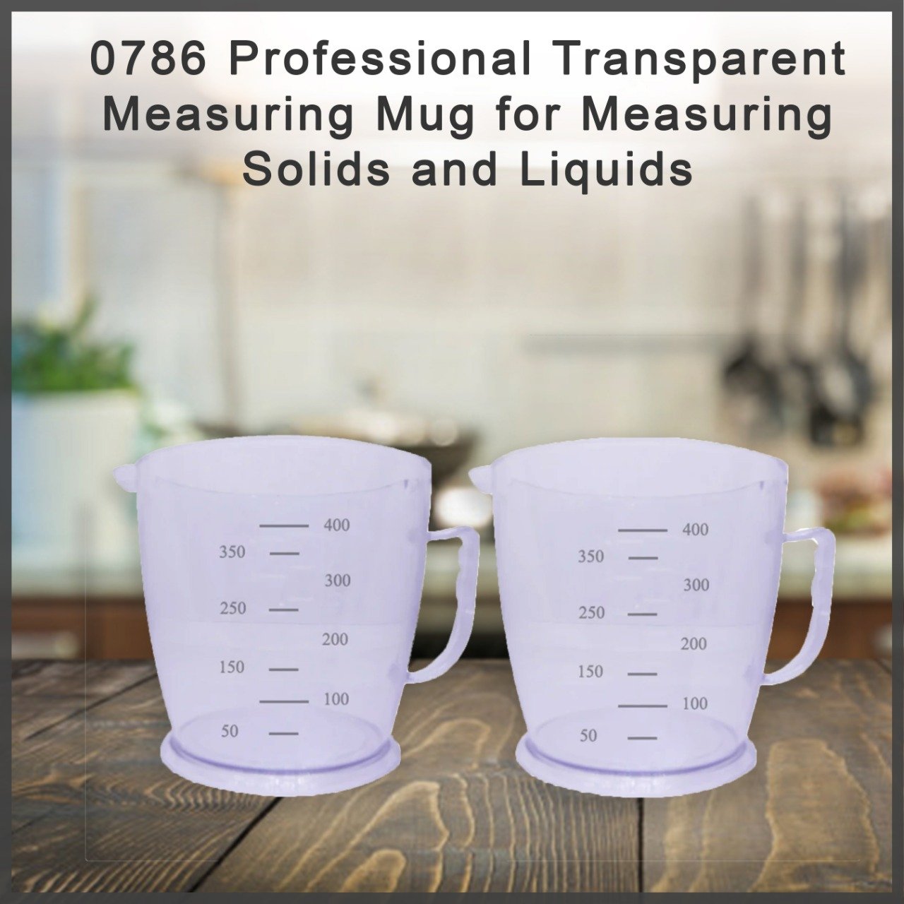 0786 Professional Transparent Measuring Mug for Measuring Solids and Liquids - Pack of 2 - SkyShopy