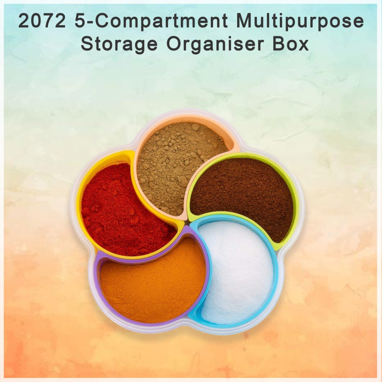 2072 5-Compartment Multipurpose Storage Organiser Box - SkyShopy