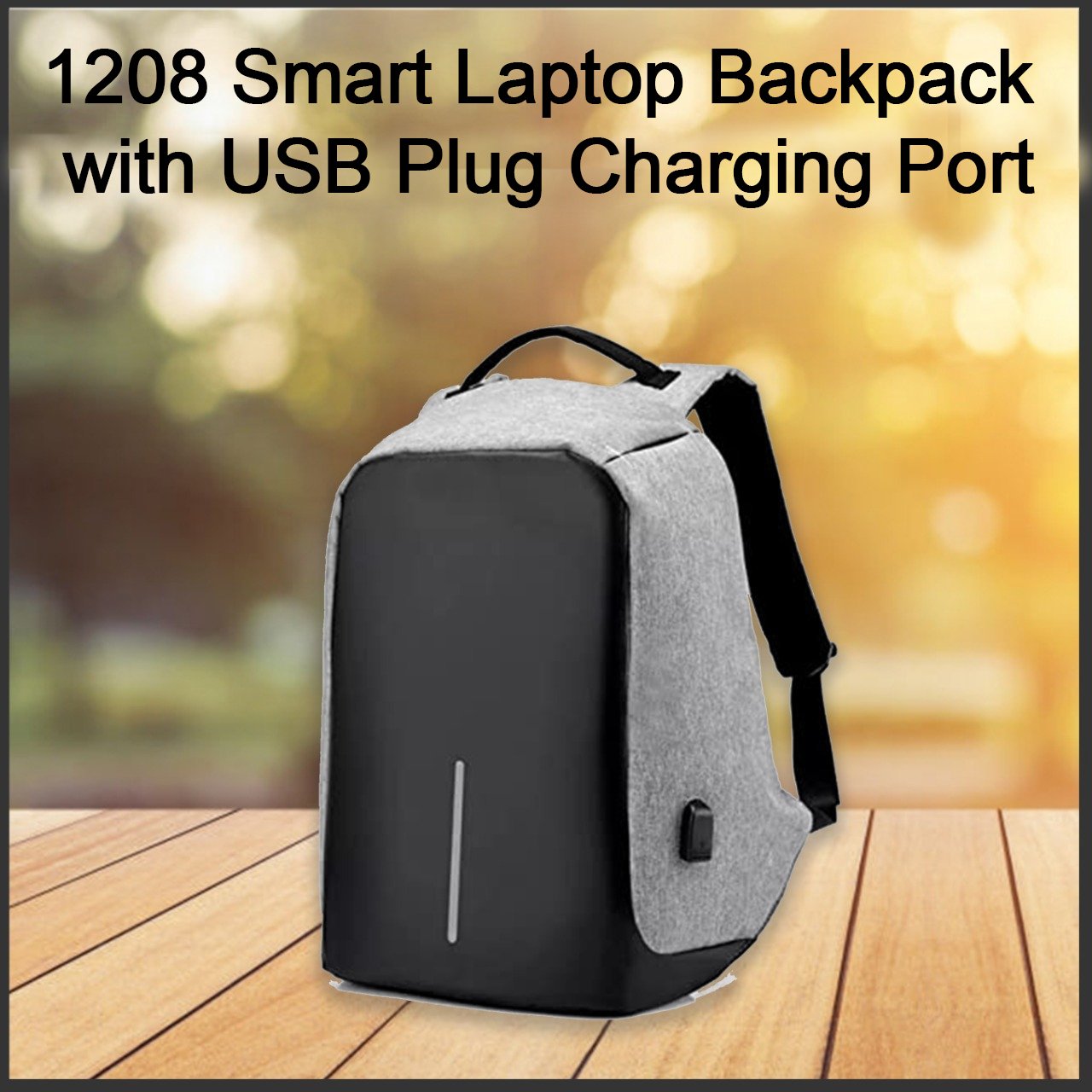 1208 Smart Laptop Backpack with USB Plug Charging Port (Multicolour) - SkyShopy