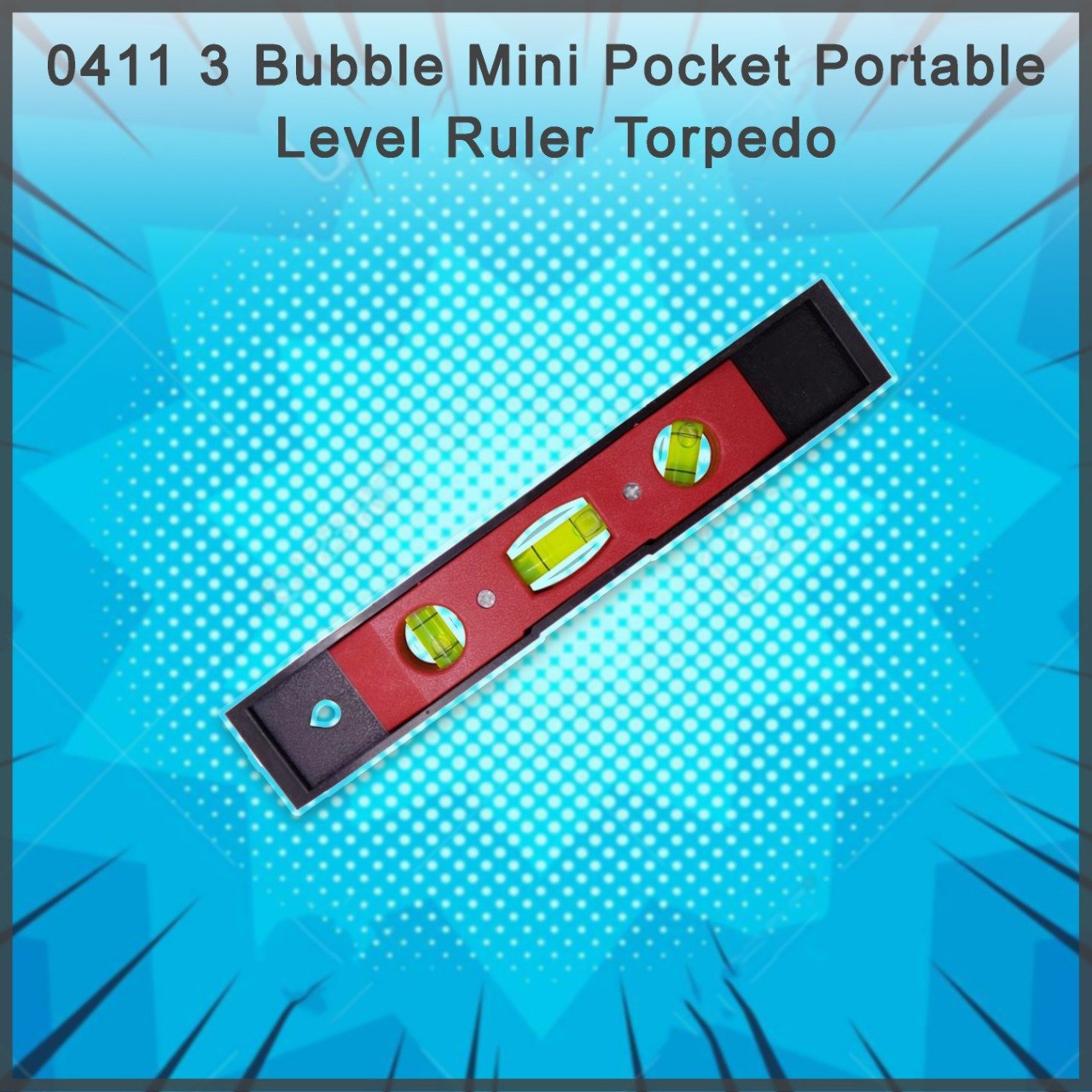 0411 3 Bubble Mini Pocket Portable Level Ruler Torpedo - SkyShopy