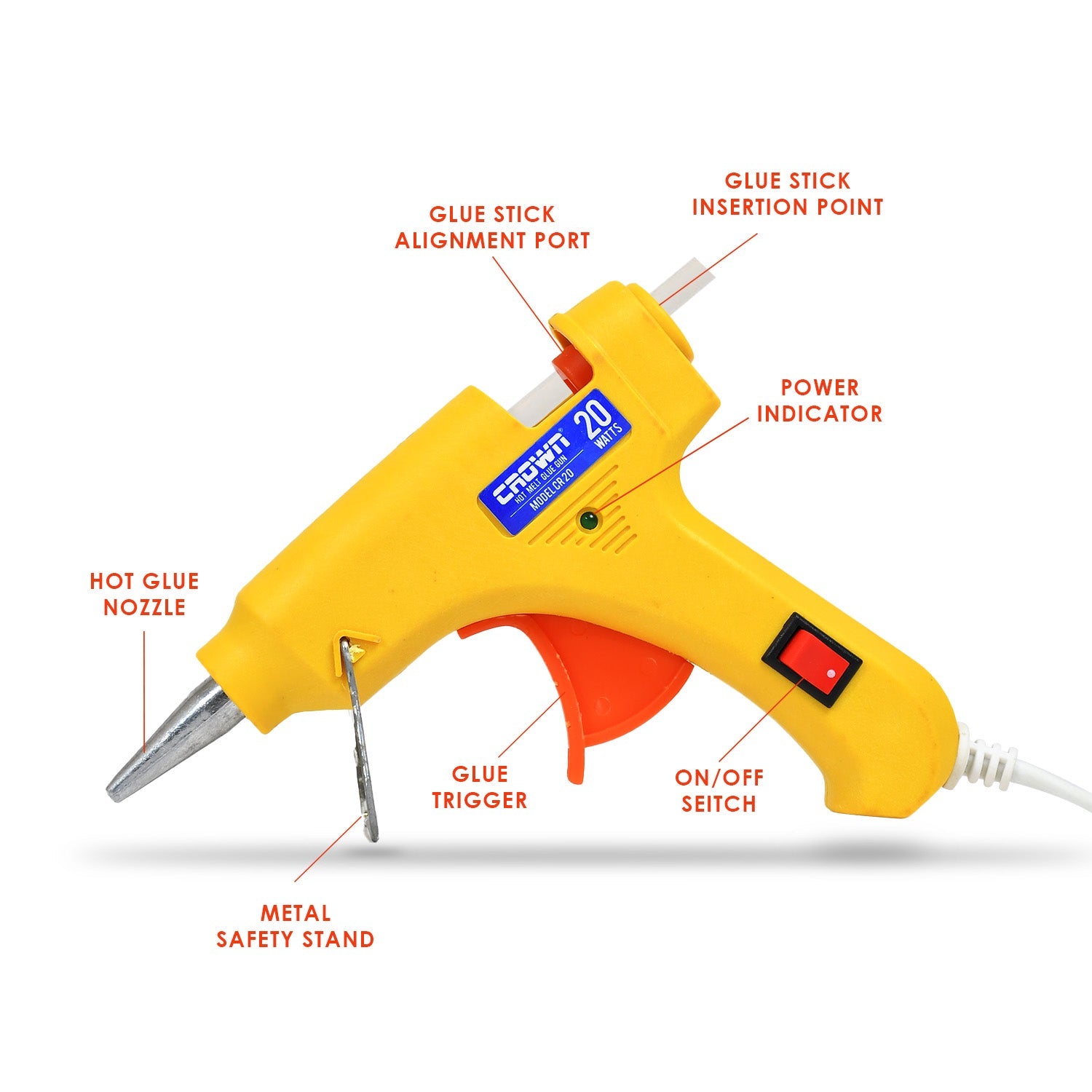 0557 Electric Tool Hot Melt Glue Gun 20W AC 100-240V DeoDap