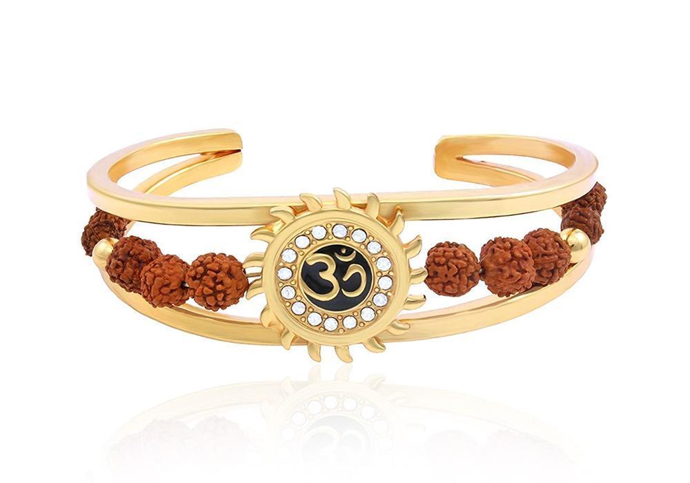 RK01- Unique & Stylish Brass Gold Plated Bracelet for Men / Women (RK01) - SkyShopy
