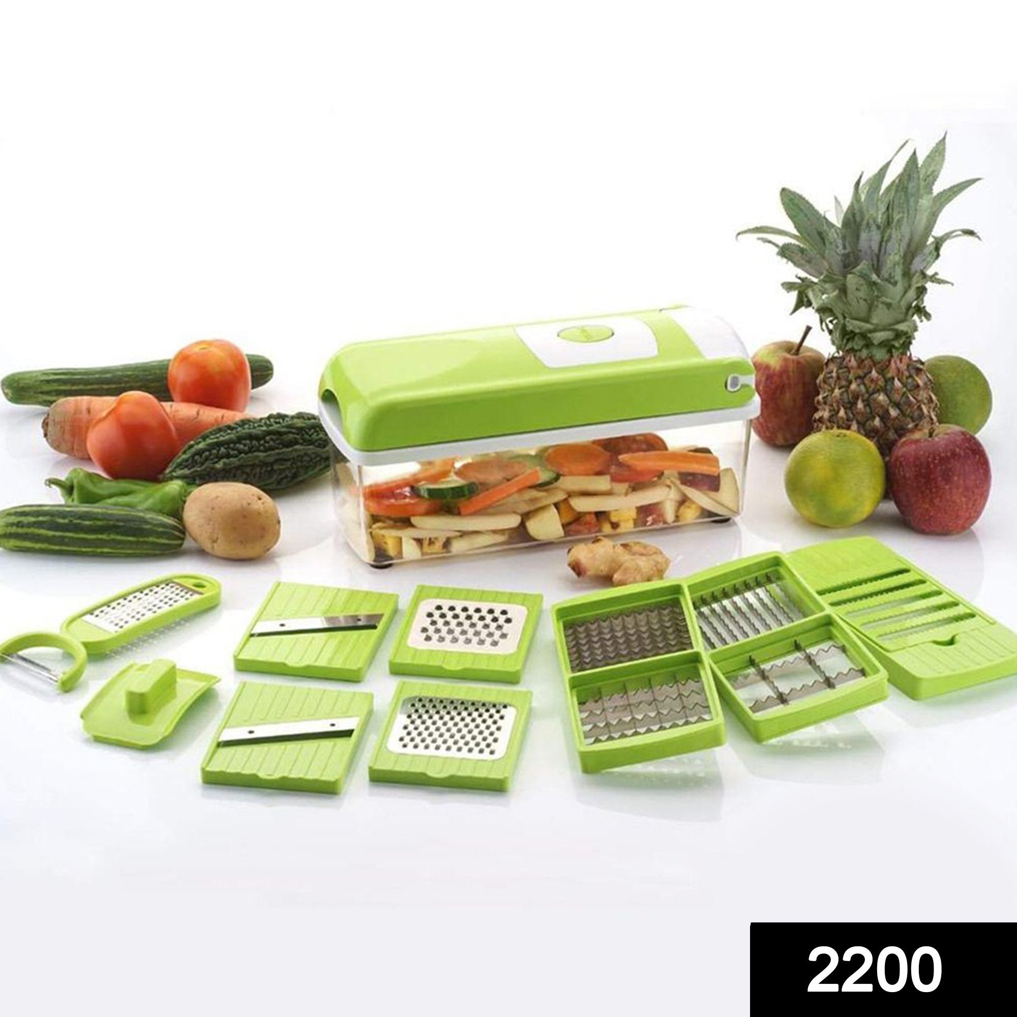 2200 Mini Multipurpose Vegetable and Fruit Chopper Cutter Grater Slicer - SkyShopy