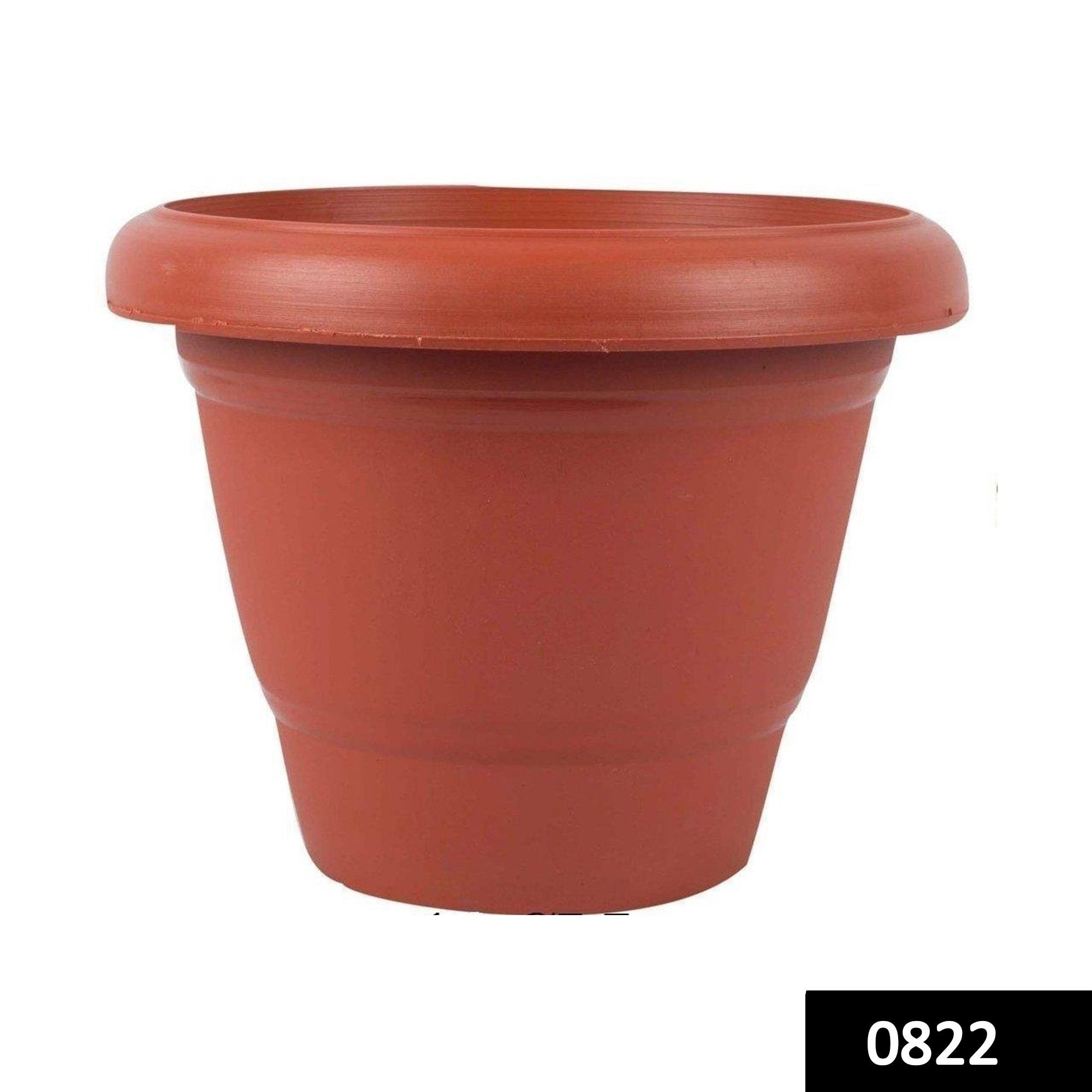 0822 Garden Heavy Plastic Planter Pot/Gamla  (Brown, Pack of 1) - SkyShopy