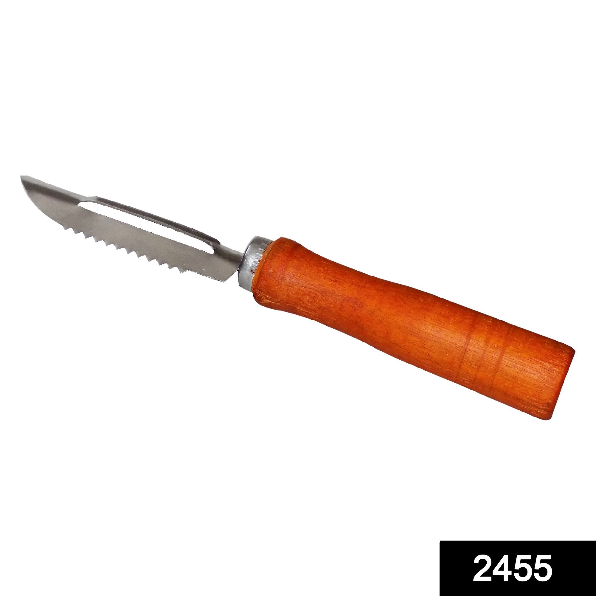 2455 Wooden Handle and Stainless Steel Vegetable Peeler - SkyShopy
